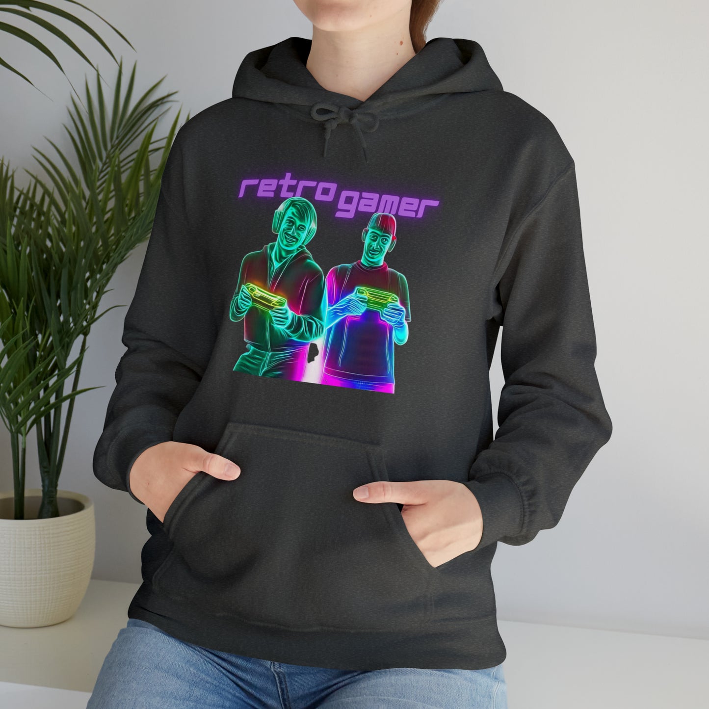 Vintage Gaming Vibes: Retro Gamer Unisex Hoodie | Pixel Nostalgia Hoodies