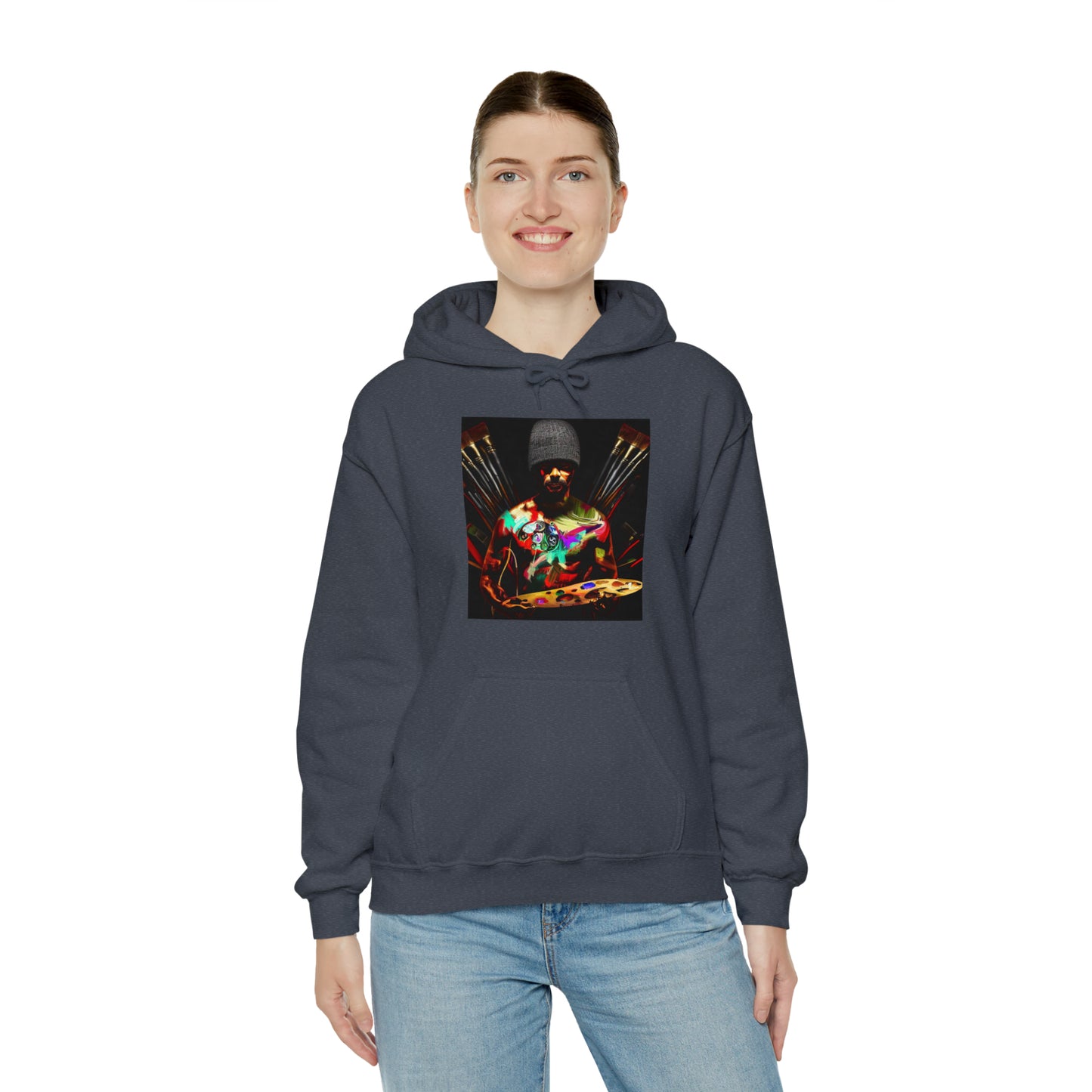 Brushstrokes of Passion: Artistic Soul Unisex Hoodie | Creative Essence Hoodies