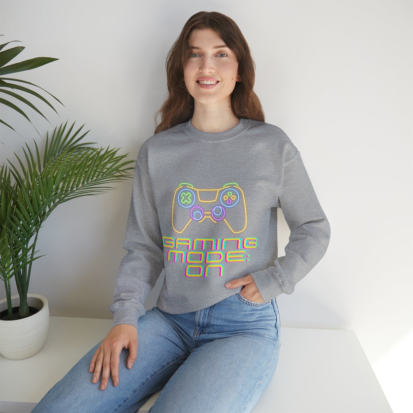 Pixel Power Activated Sweatshirt | Gaming Mode ON Sweatshirt