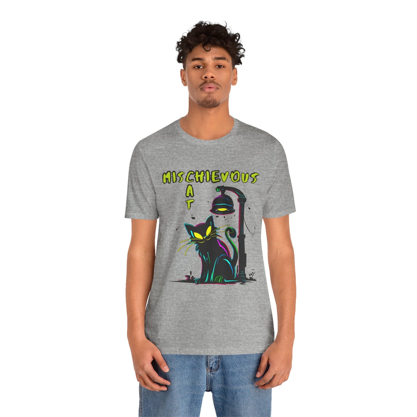 Mischievous Black Cat: Graffiti Art T-Shirt | Halloween Vibes Tee