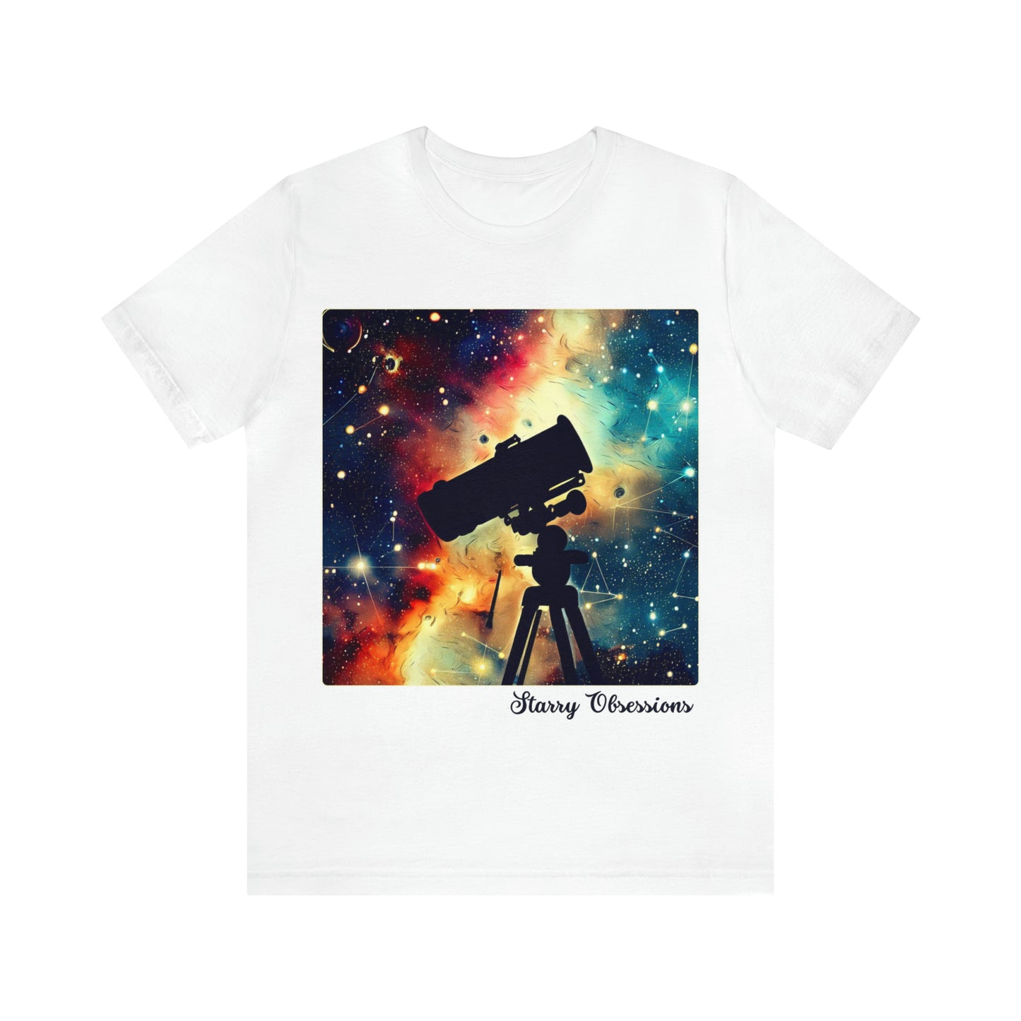 Starry Obsessions: Astronomy Enthusiast Unisex Tee | Galactic Explorer T-Shirts