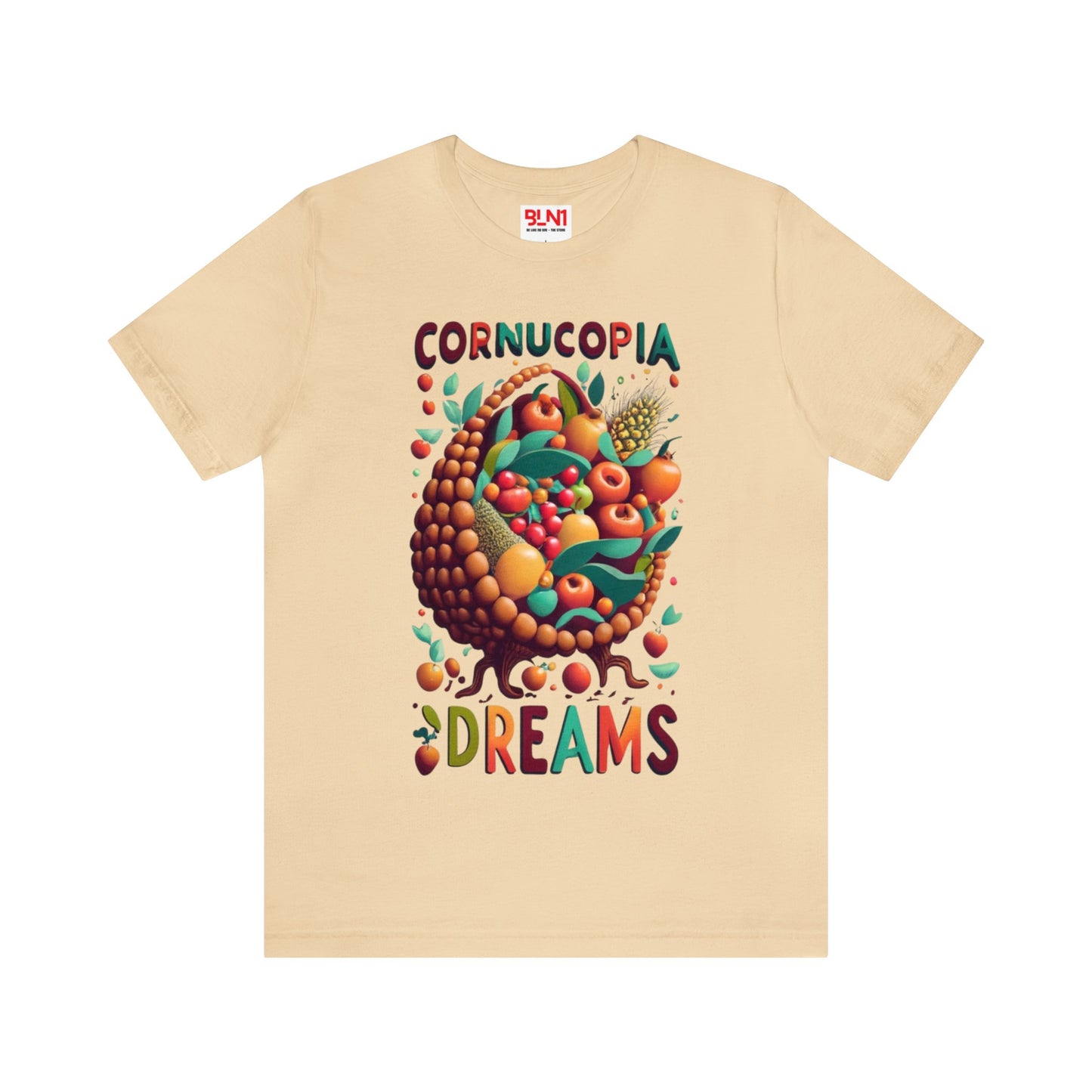 Cornucopia Dreams: Bounty of Fall Unisex Tee | Thanksgiving Abundance T-Shirts by Be Like No One (BLN1) - The Store