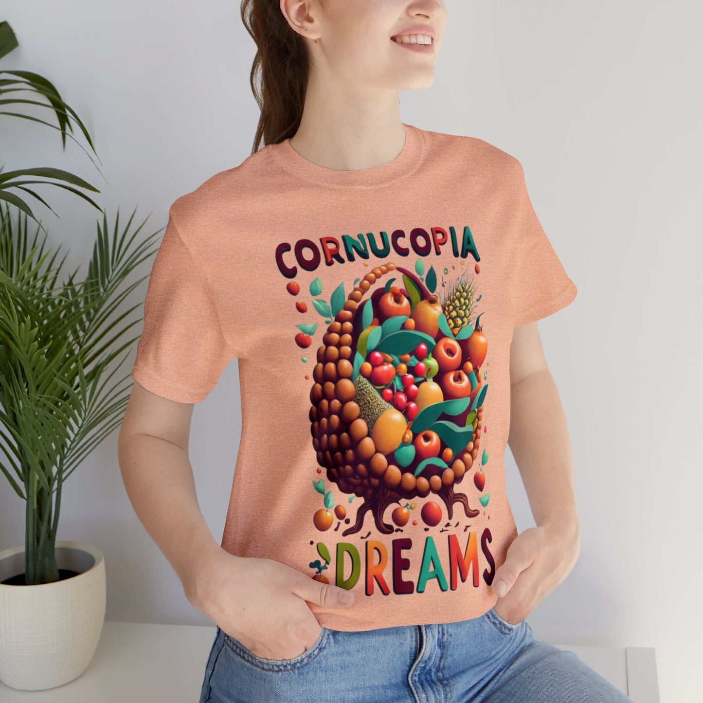 Cornucopia Dreams: Bounty of Fall Unisex Tee | Thanksgiving Abundance T-Shirts by Be Like No One (BLN1) - The Store