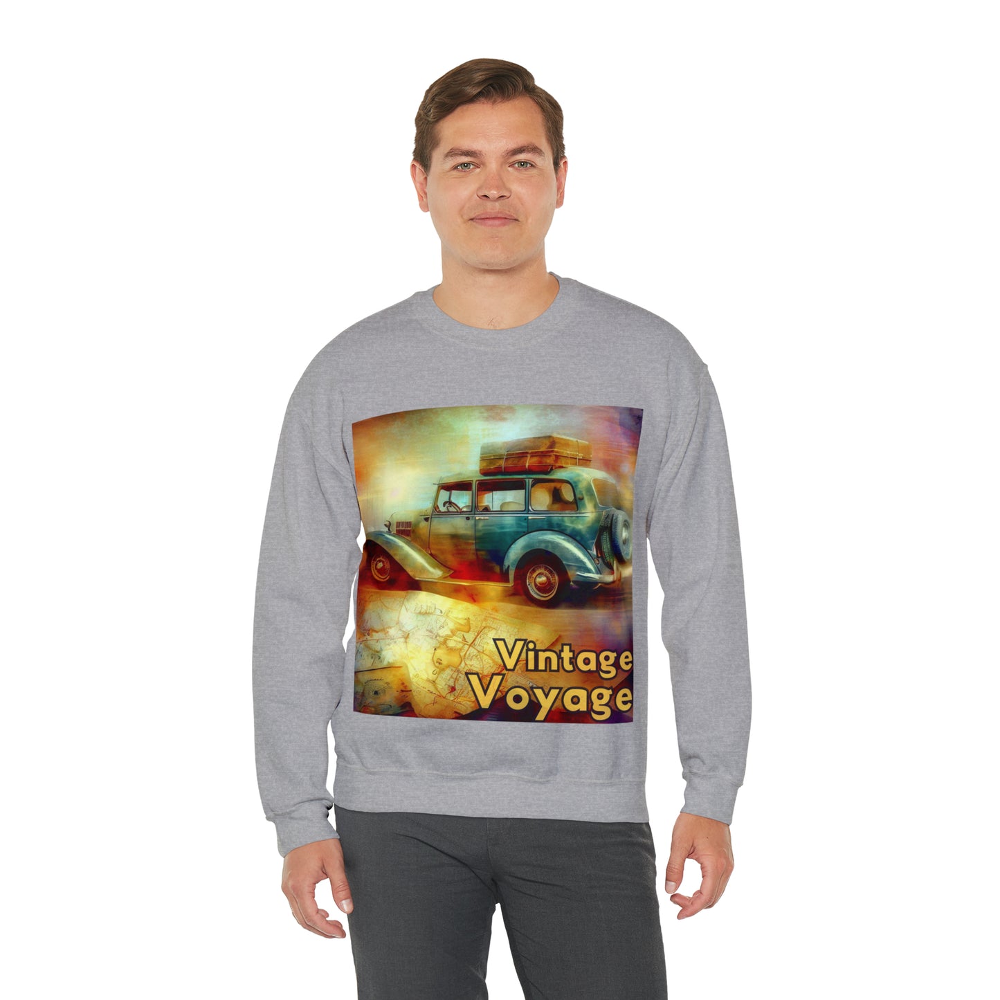 Vintage Voyage Sweatshirt | Retro Roadtrip Unisex Sweatshirt