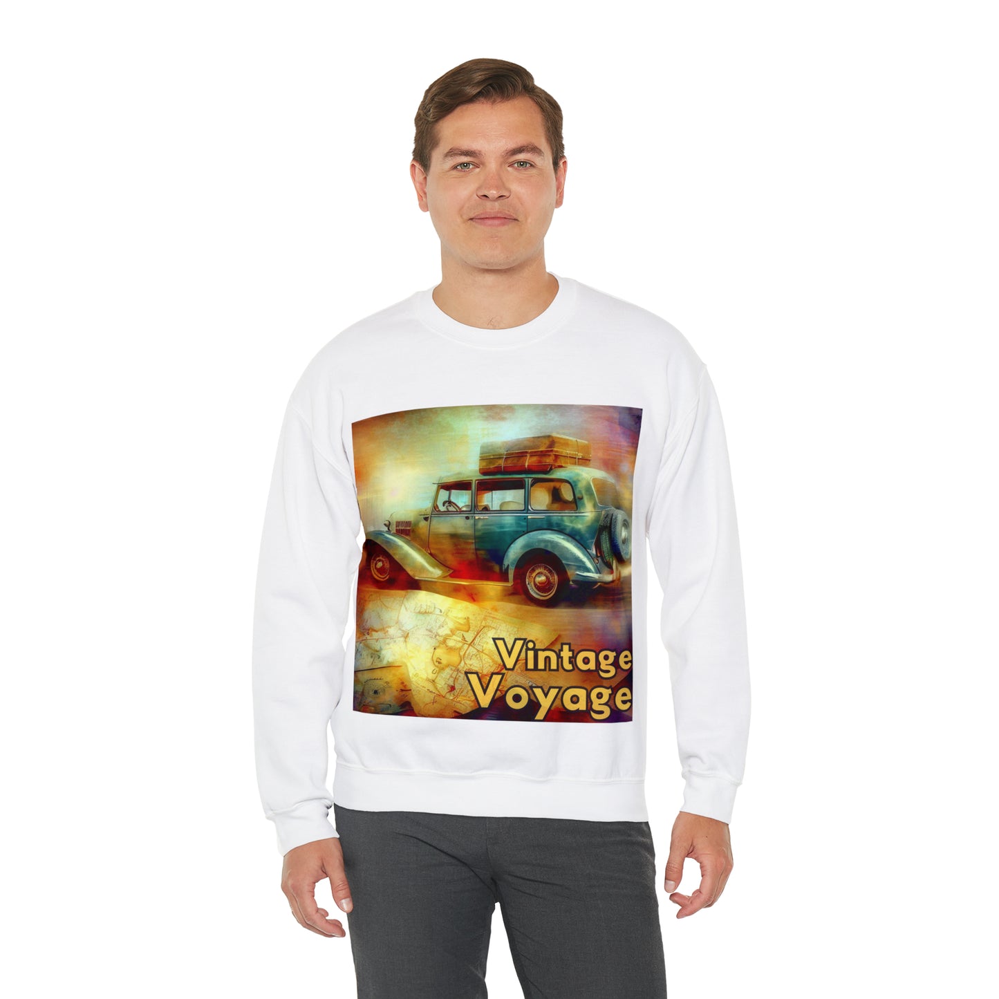 Vintage Voyage Sweatshirt | Retro Roadtrip Unisex Sweatshirt