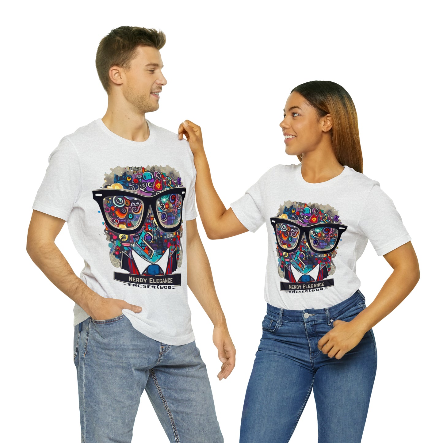 Nerd Elegance: Geek Chic Unisex Tee with Assorted Icon | Smart Style T-Shirts