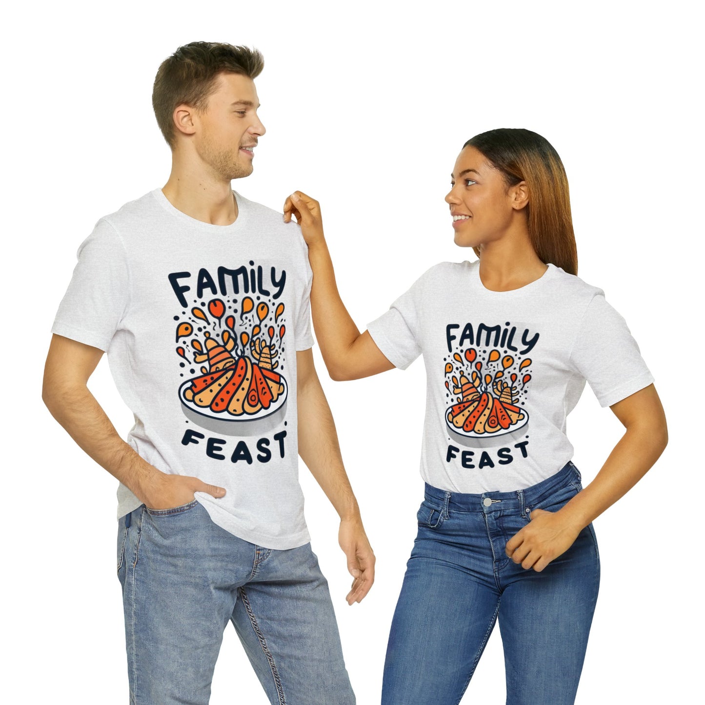 Family Feast Fun: Thanksgiving Dinner Unisex Tee | Joyful Celebrations T-Shirts by Be Like No One (BLN1) - The Store