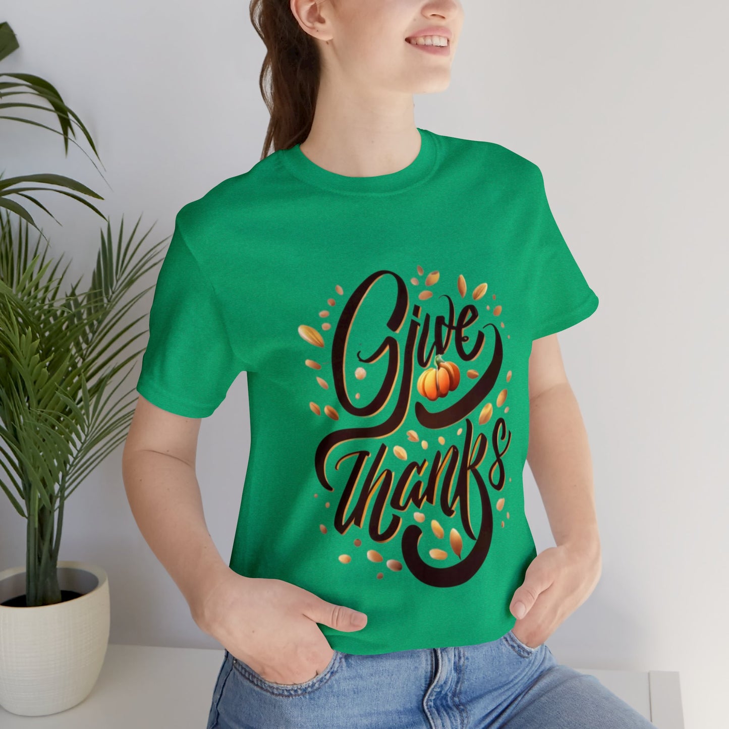 Give Thanks Grace: Thanksgiving Elegance Unisex Tee | Thankful Classics T-Shirts by Be Like No One (BLN1) - The Store