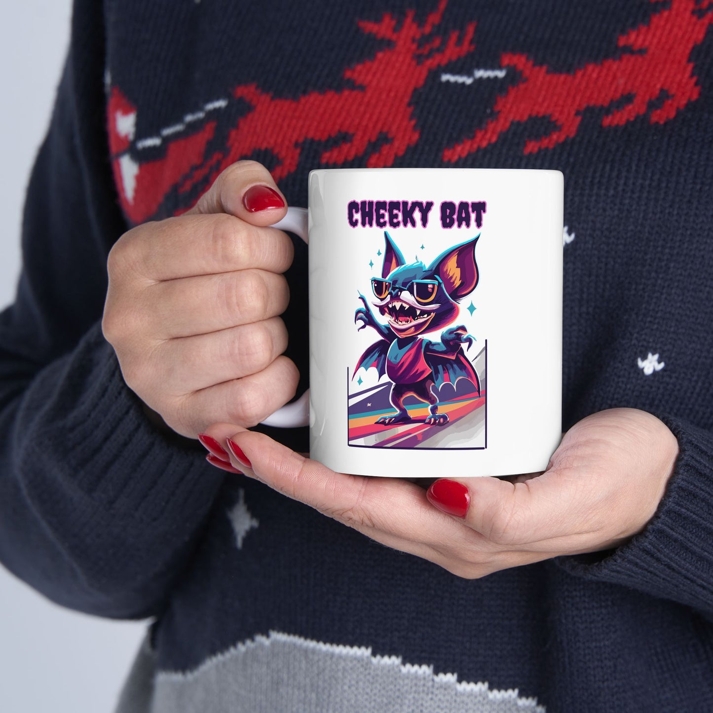 Cheeky Bat Mug, Be Like No One (BLN1) Mugs, Ceramic Mug 11oz