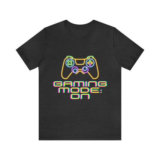 Pixel Power: Gaming Mode ON Unisex Tee with Controller Design | Level Up T-Shirts