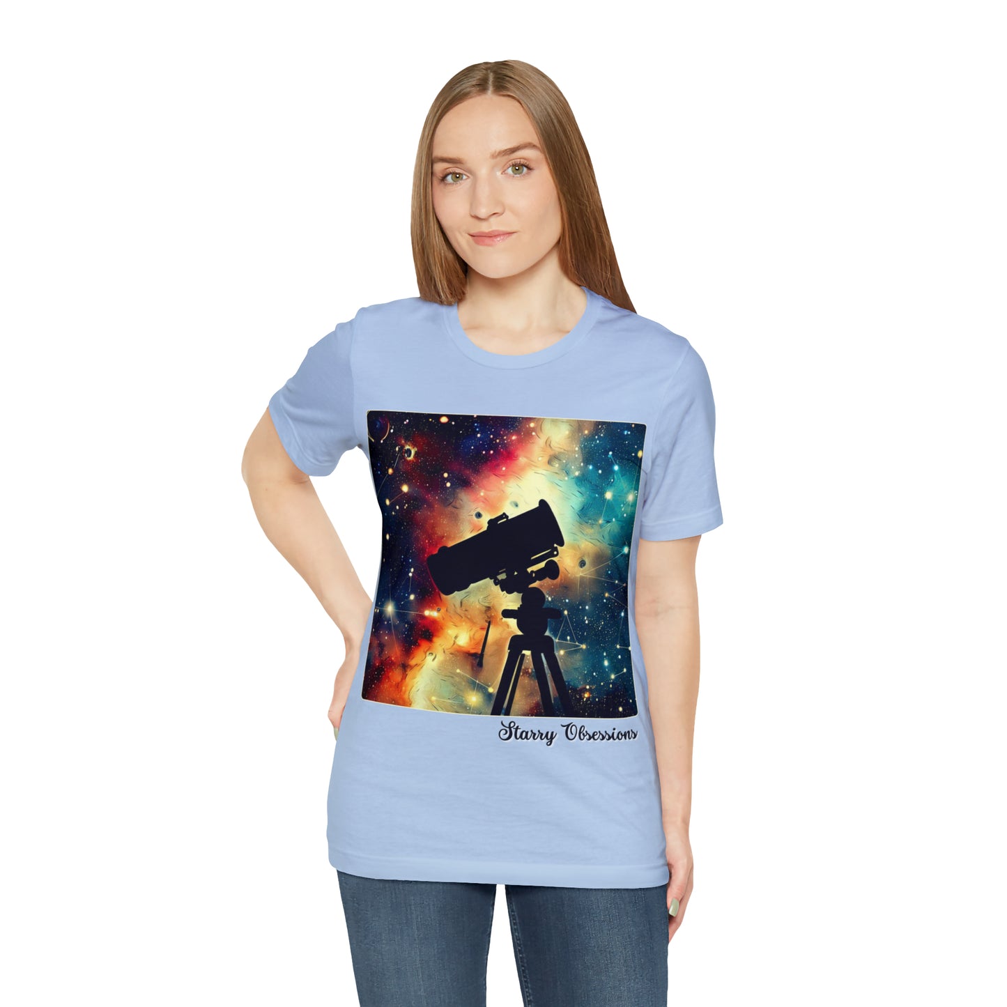 Starry Obsessions: Astronomy Enthusiast Unisex Tee | Galactic Explorer T-Shirts