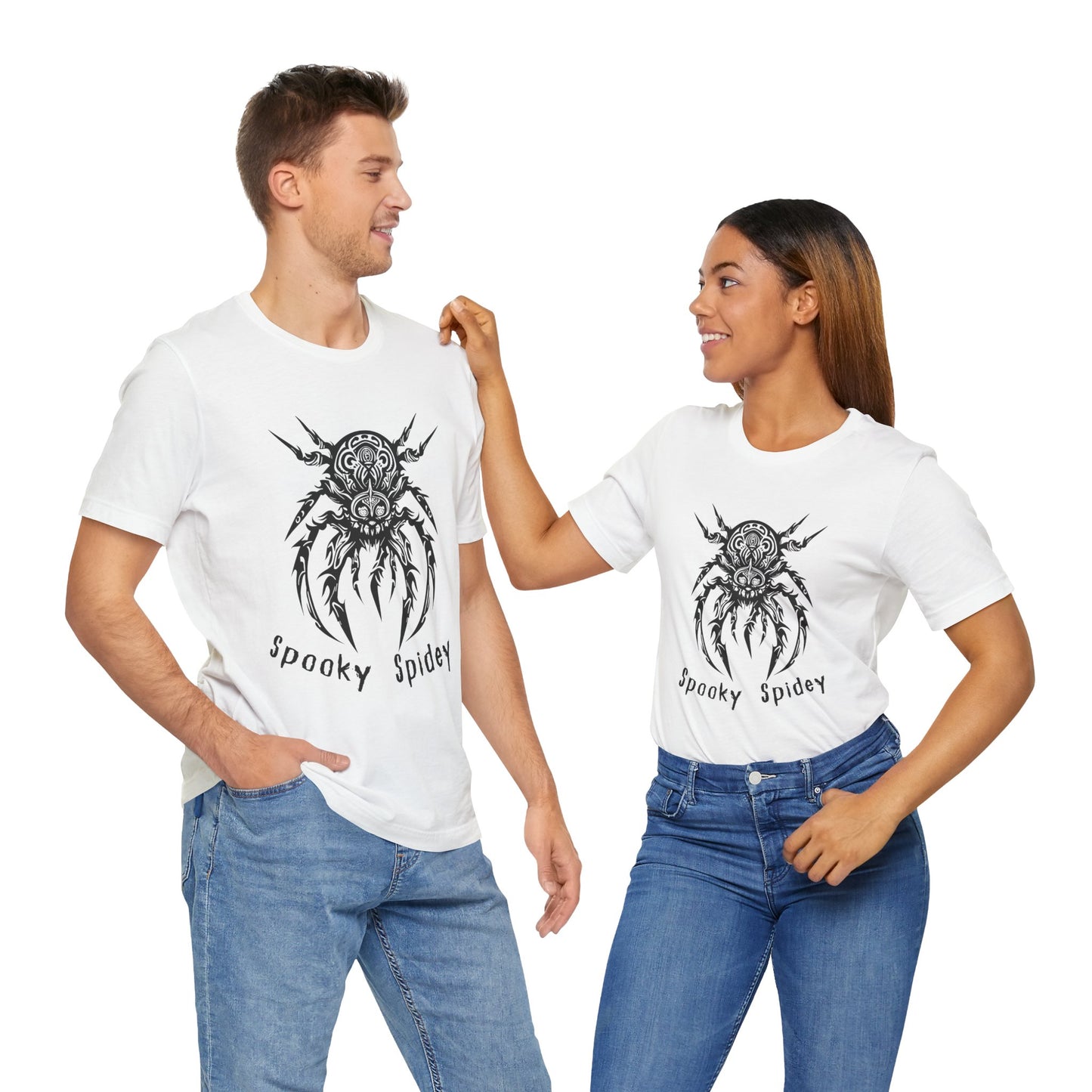 Foreboding Creepy Spider: Tribal Design T-Shirt | Halloween Vibes Tee