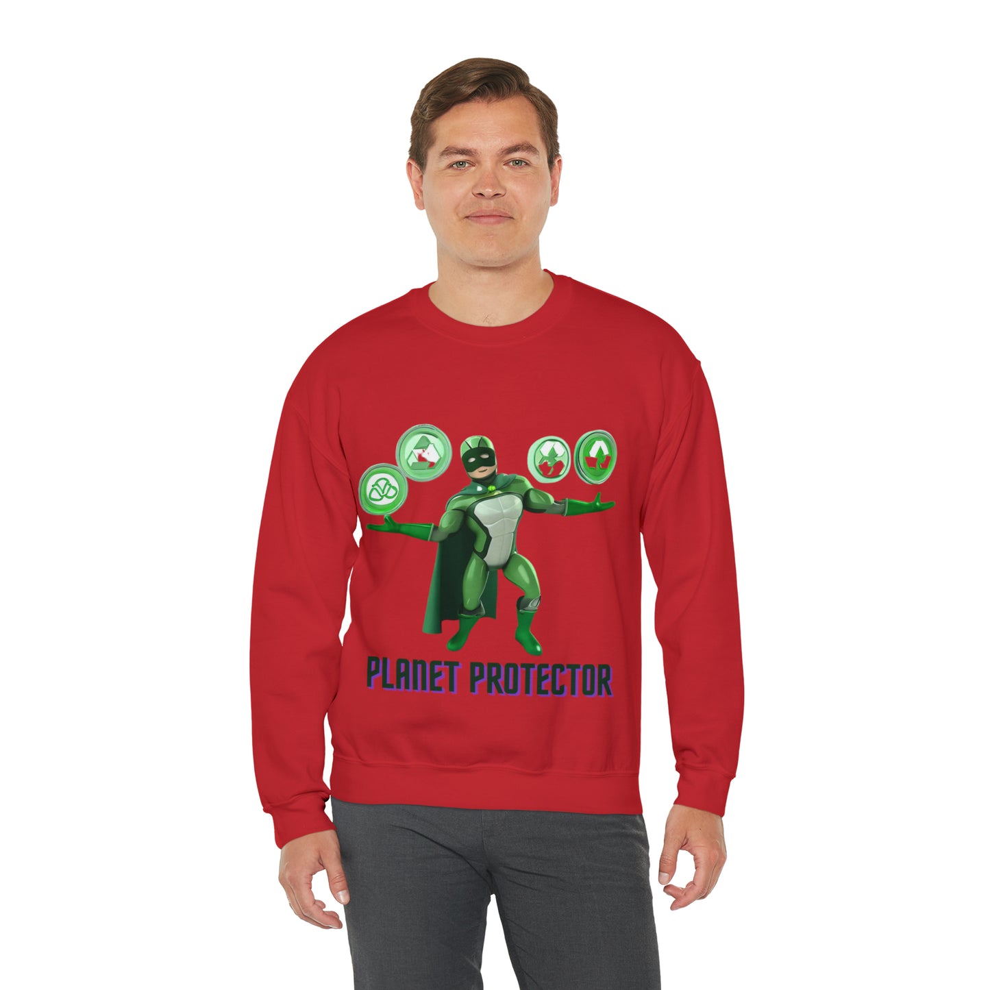 Earth's Guardian Sweatshirt | Sustainable Superhero Unisex Sweatshirt