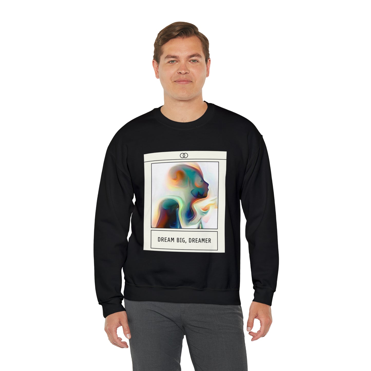 Vivid Reverie Sweatshirt | Abstract Dreamer Unisex Sweatshirt with Vibrant Shapes