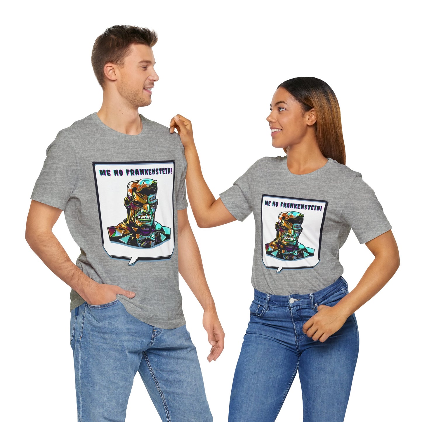 Enigmatic Frankenstein's Monster: Cubist Style T-Shirt | Halloween Vibes Tee