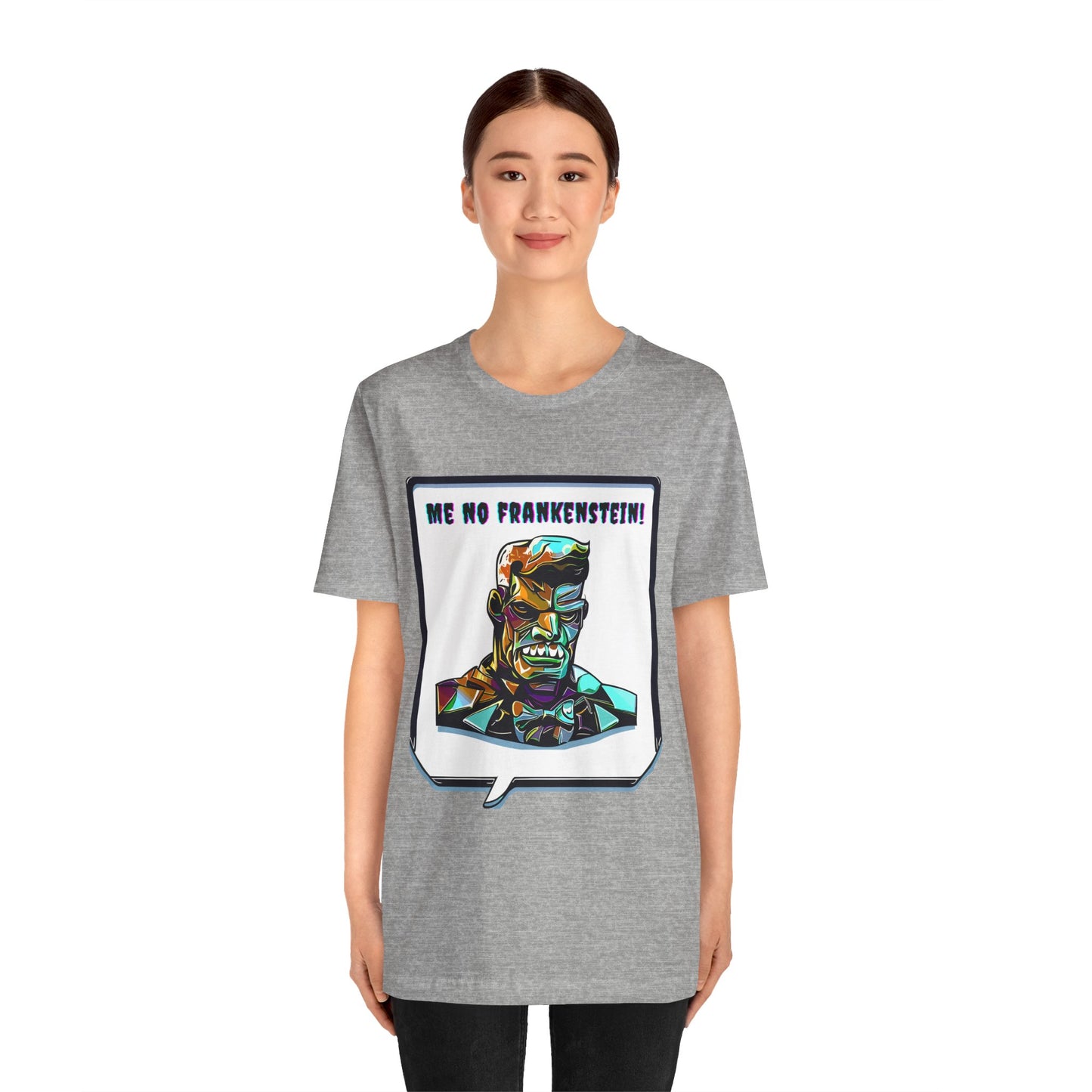 Enigmatic Frankenstein's Monster: Cubist Style T-Shirt | Halloween Vibes Tee