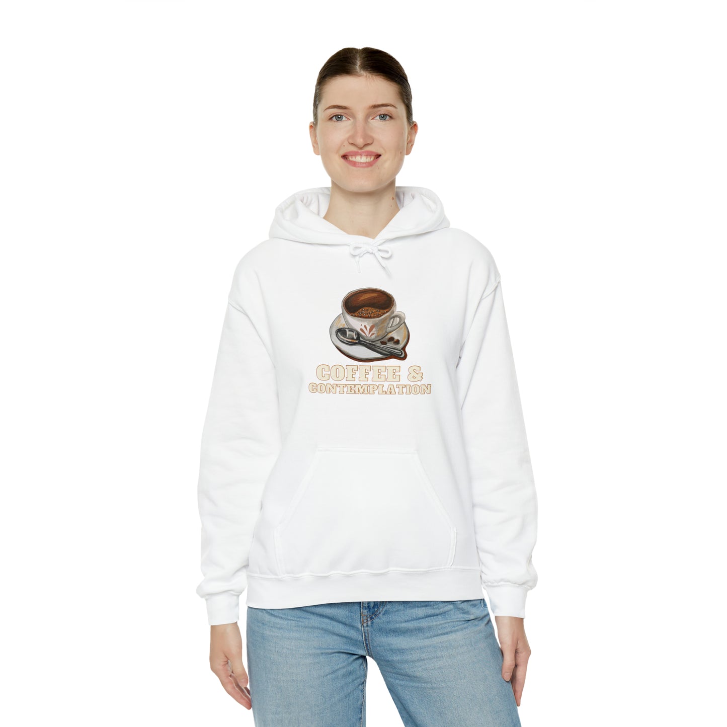 Caffeine Charm and Contemplation: Coffee & Contemplation Hoodie | Fuel for Thoughts Hoodies