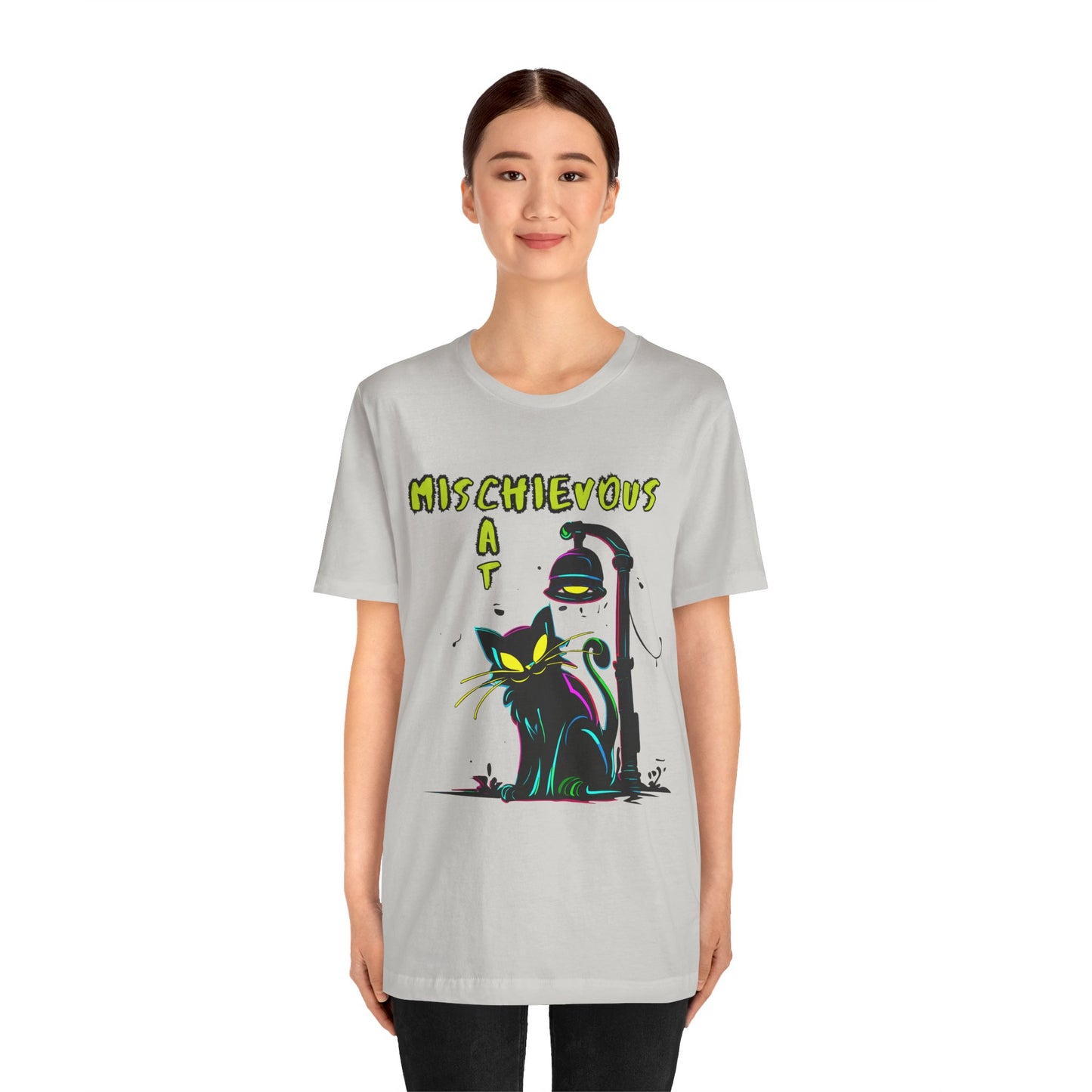 Mischievous Black Cat: Graffiti Art T-Shirt | Halloween Vibes Tee