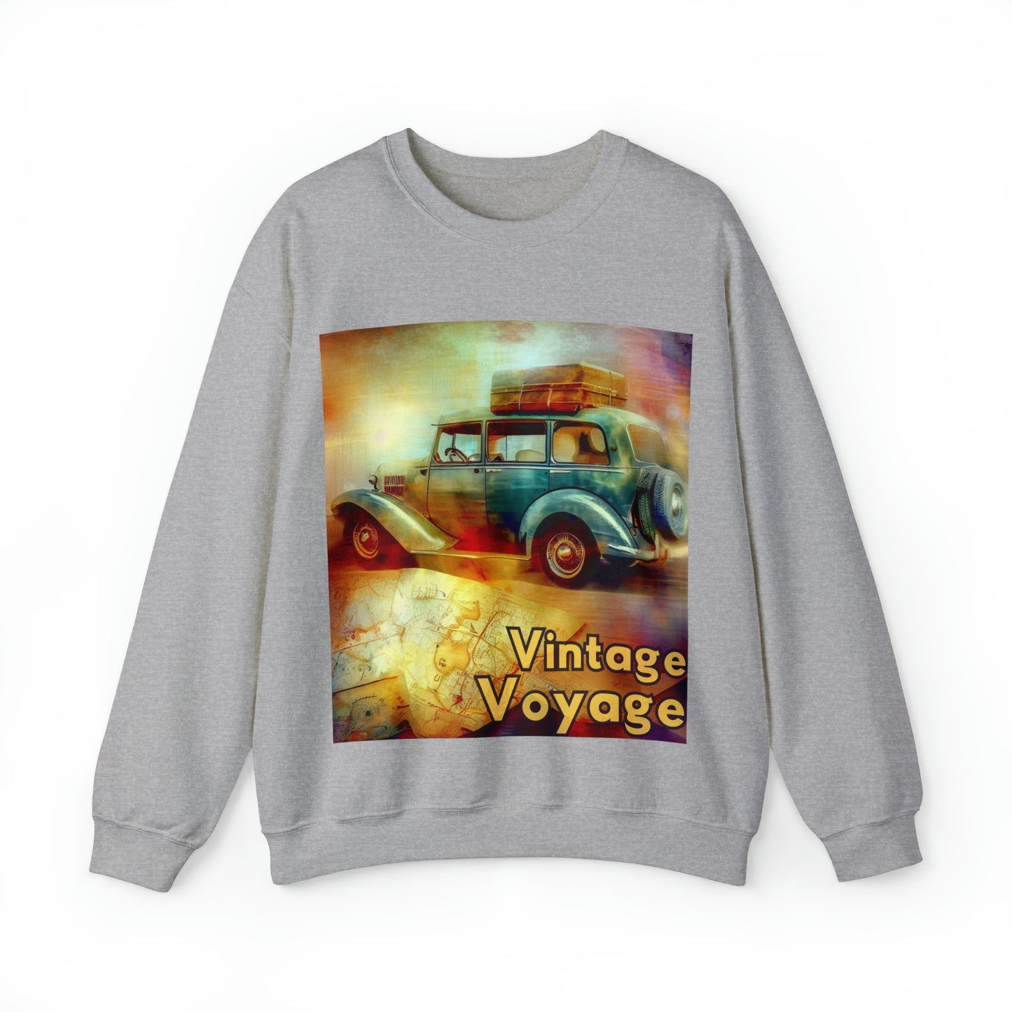 Vintage Voyage Sweatshirt | Retro Roadtrip Unisex Sweatshirt