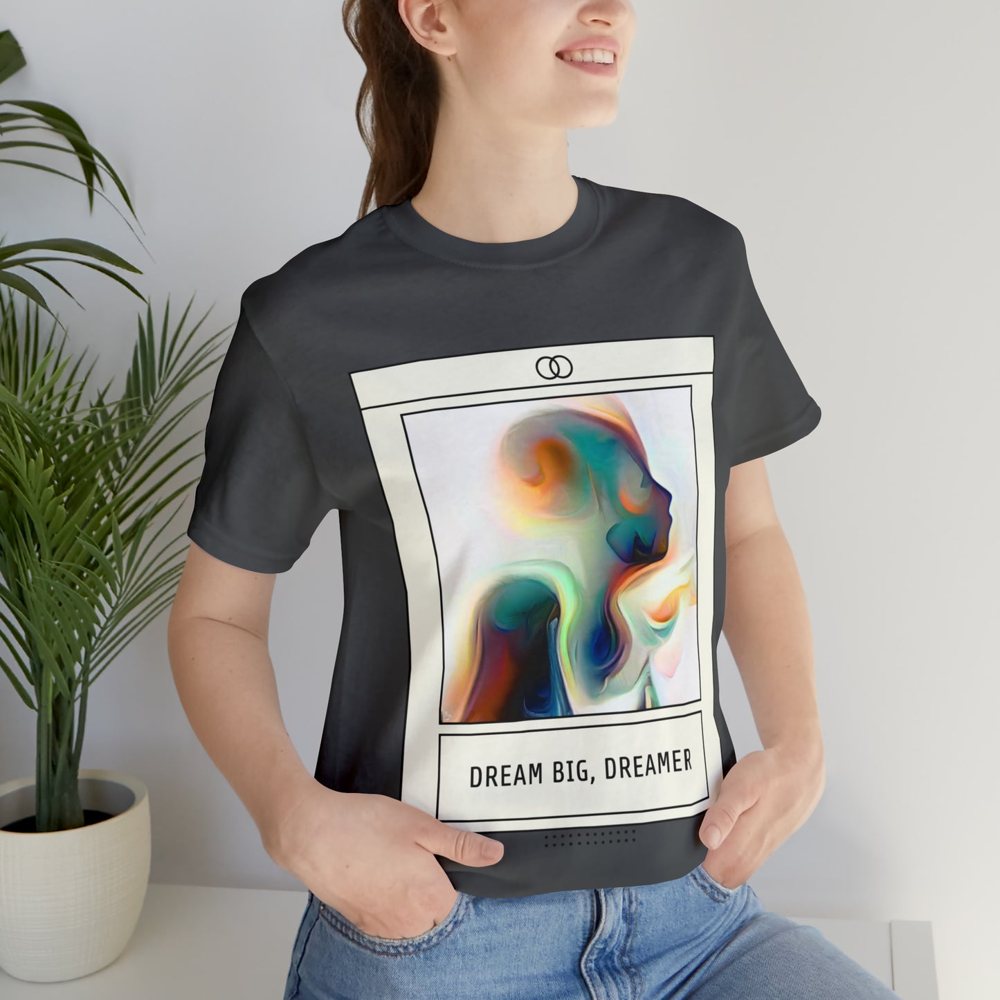 Vivid Reverie: Abstract Dreamer Unisex Tee with Vibrant Shapes | Artistic Vision T-Shirts