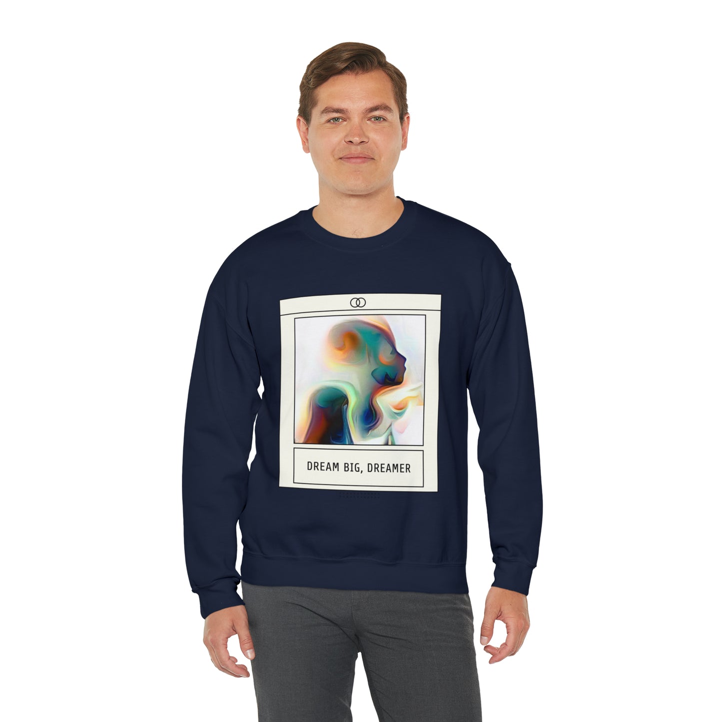 Vivid Reverie Sweatshirt | Abstract Dreamer Unisex Sweatshirt with Vibrant Shapes