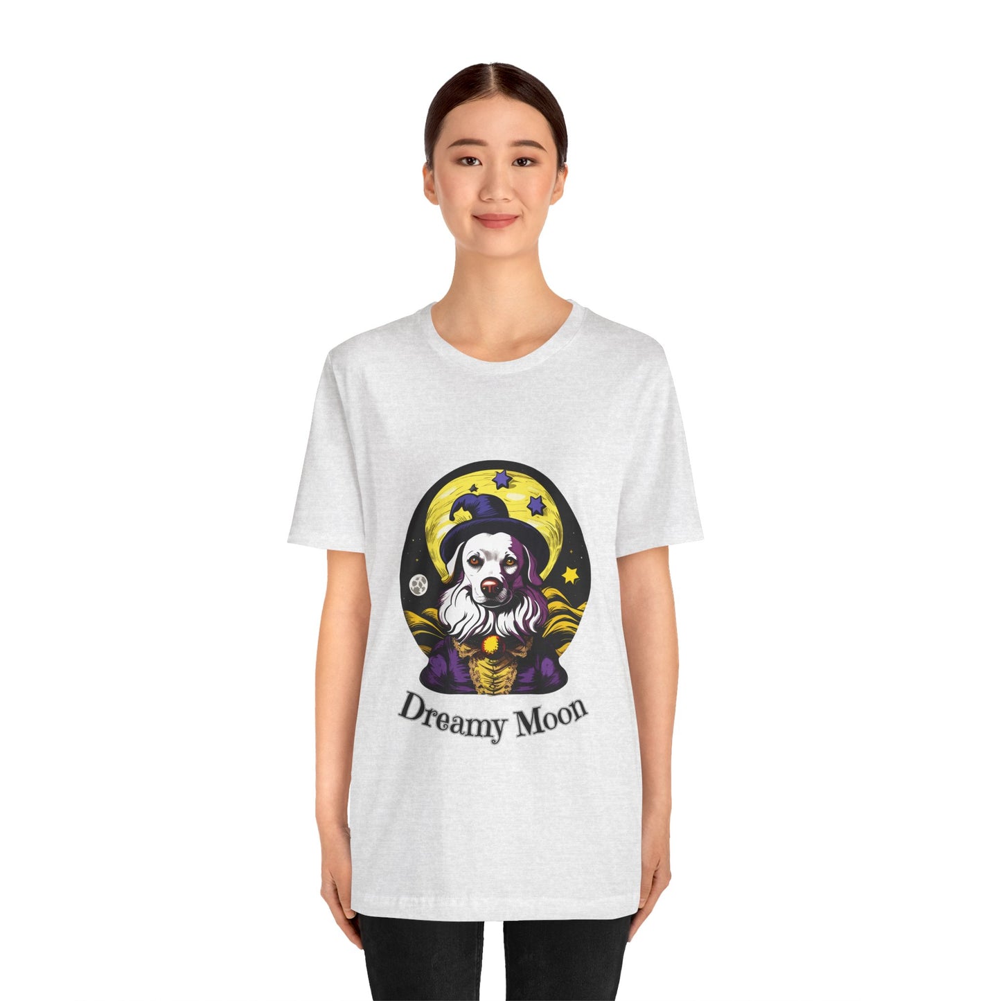 Surreal Full Moon: Dreamlike Starry Night T-Shirt | Halloween Vibes Tee