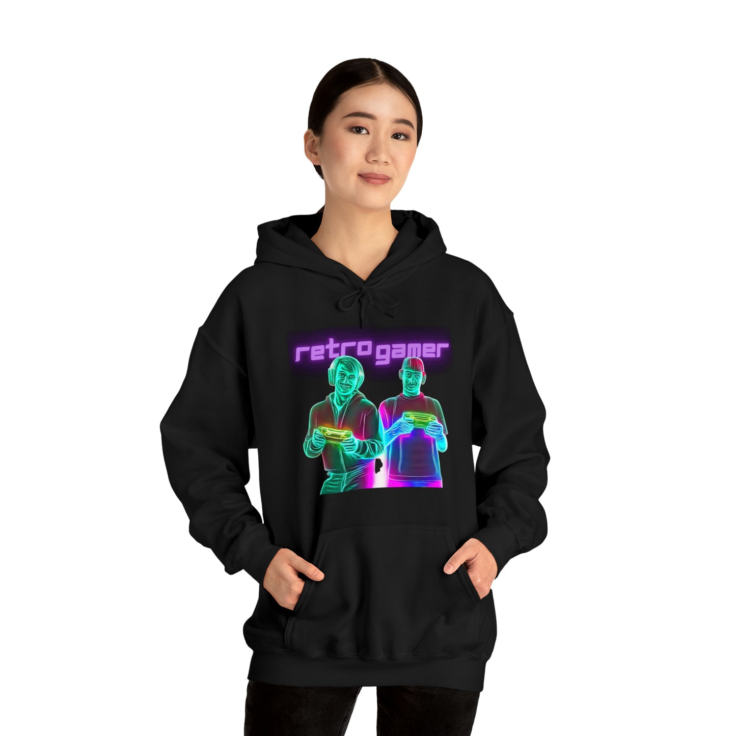 Vintage Gaming Vibes: Retro Gamer Unisex Hoodie | Pixel Nostalgia Hoodies