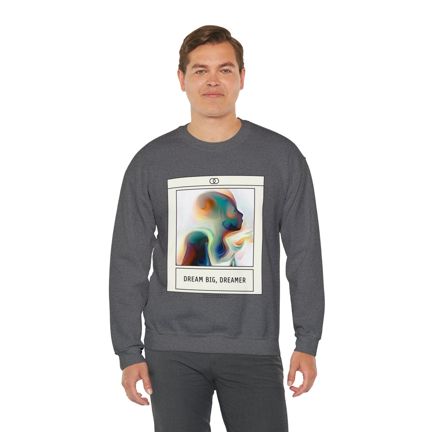 Vivid Reverie Sweatshirt | Abstract Dreamer Unisex Sweatshirt with Vibrant Shapes