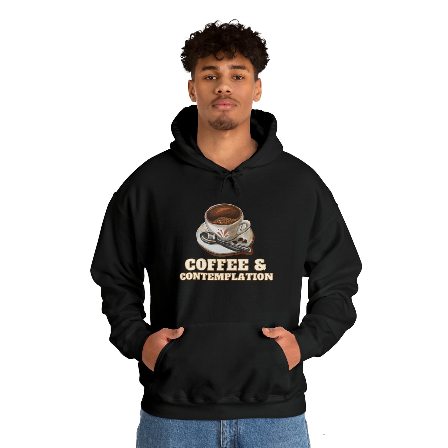 Caffeine Charm and Contemplation: Coffee & Contemplation Hoodie | Fuel for Thoughts Hoodies