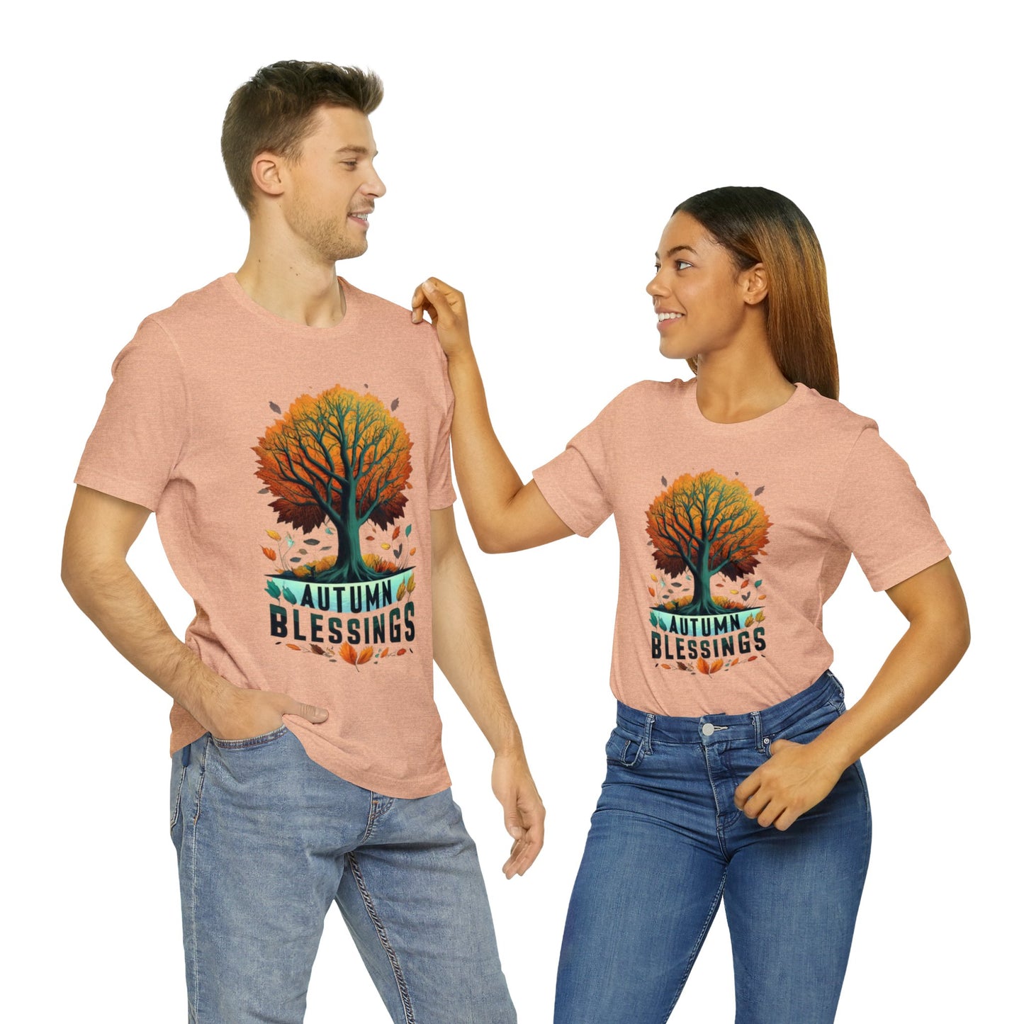 Autumn Blessings: Fall Foliage Unisex Tee | Harvest Serenity T-Shirts by Be Like No One (BLN1) - The Store