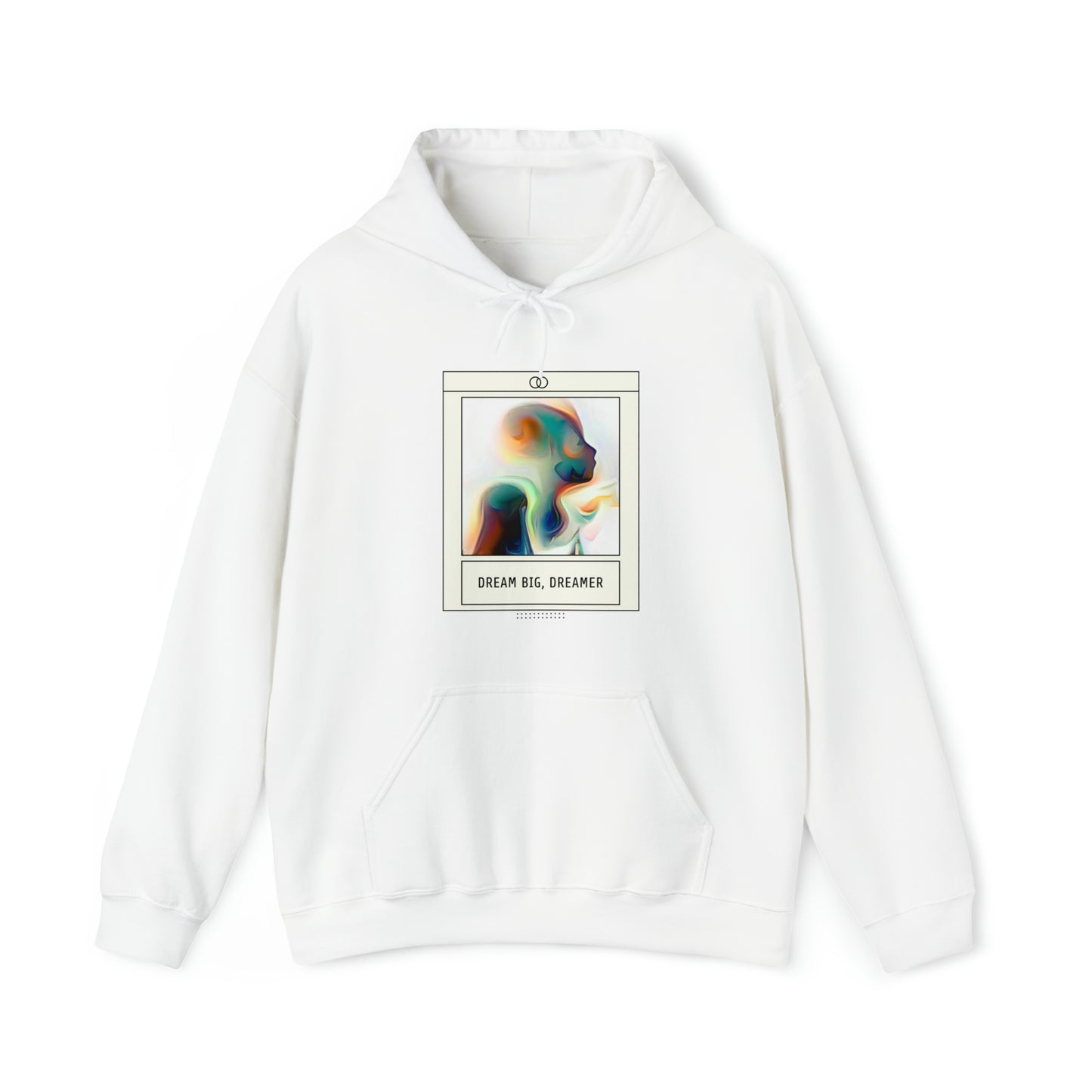 Vivid Reverie: Abstract Dreamer Unisex Hoodie with Vibrant Shapes | Artistic Vision Hoodies