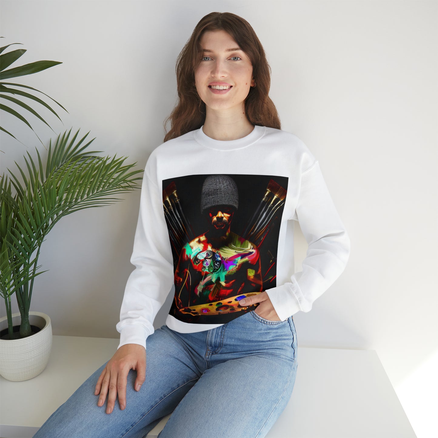 Brushstrokes of Passion Sweatshirt | Artistic Soul Unisex Sweatshirt