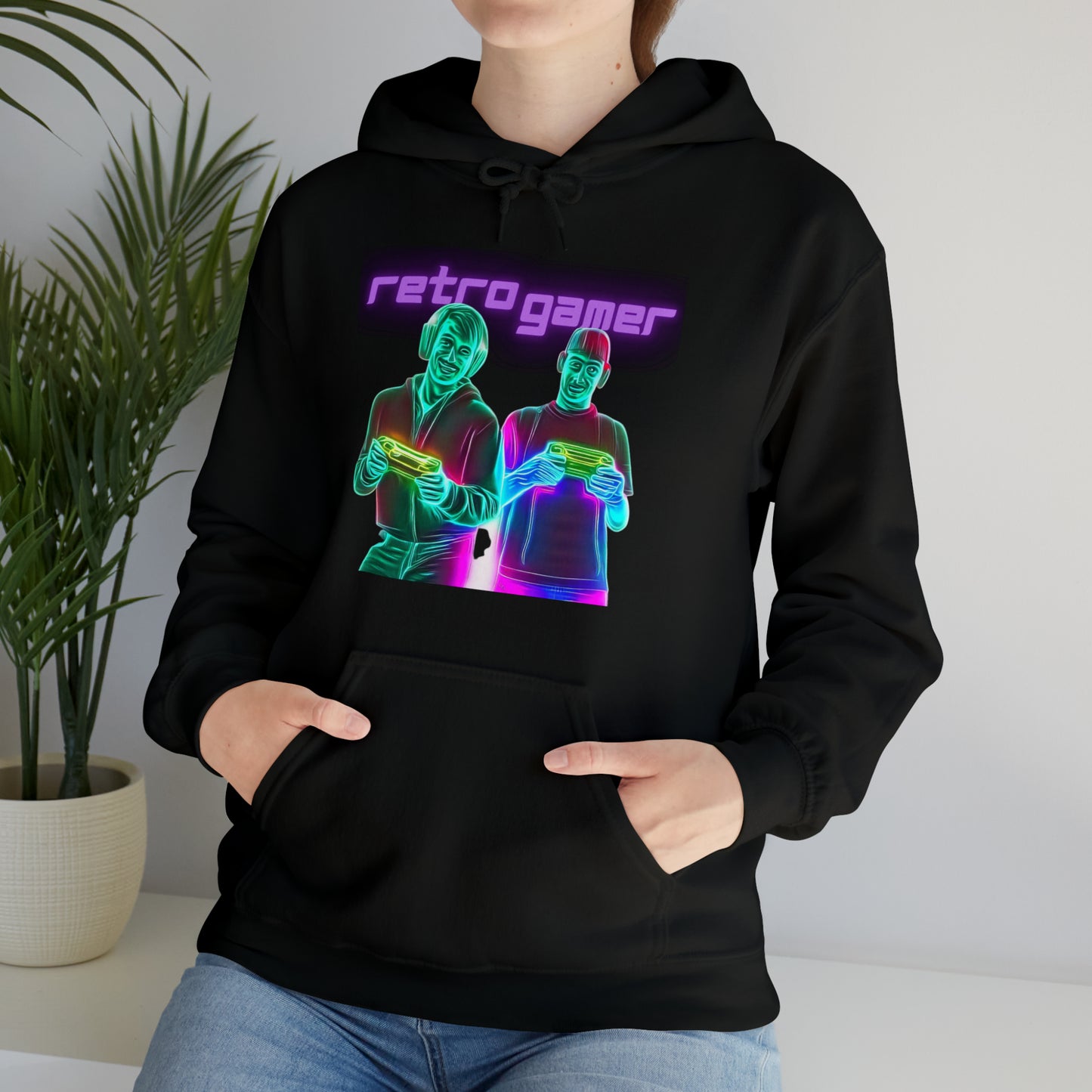 Vintage Gaming Vibes: Retro Gamer Unisex Hoodie | Pixel Nostalgia Hoodies