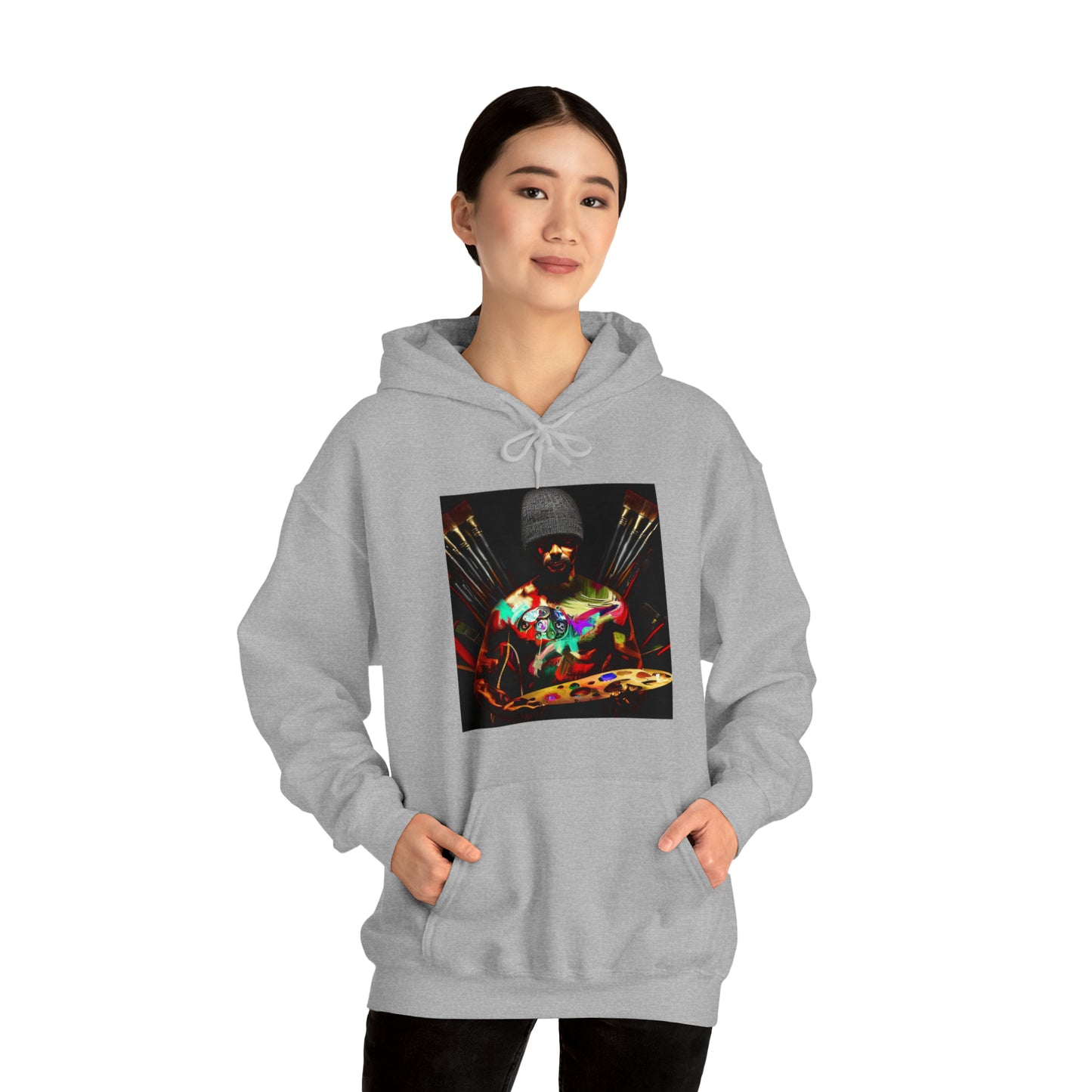 Brushstrokes of Passion: Artistic Soul Unisex Hoodie | Creative Essence Hoodies