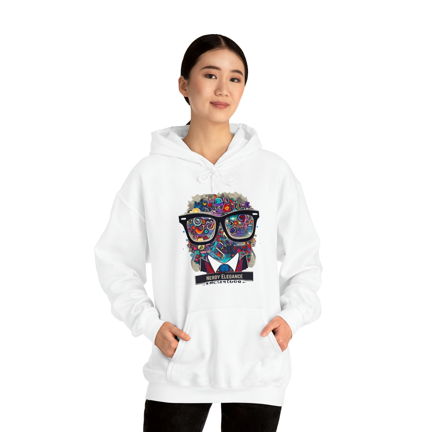 Nerd Elegance: Geek Chic Unisex Hoodie with Assorted Icon | Smart Style Hoodies