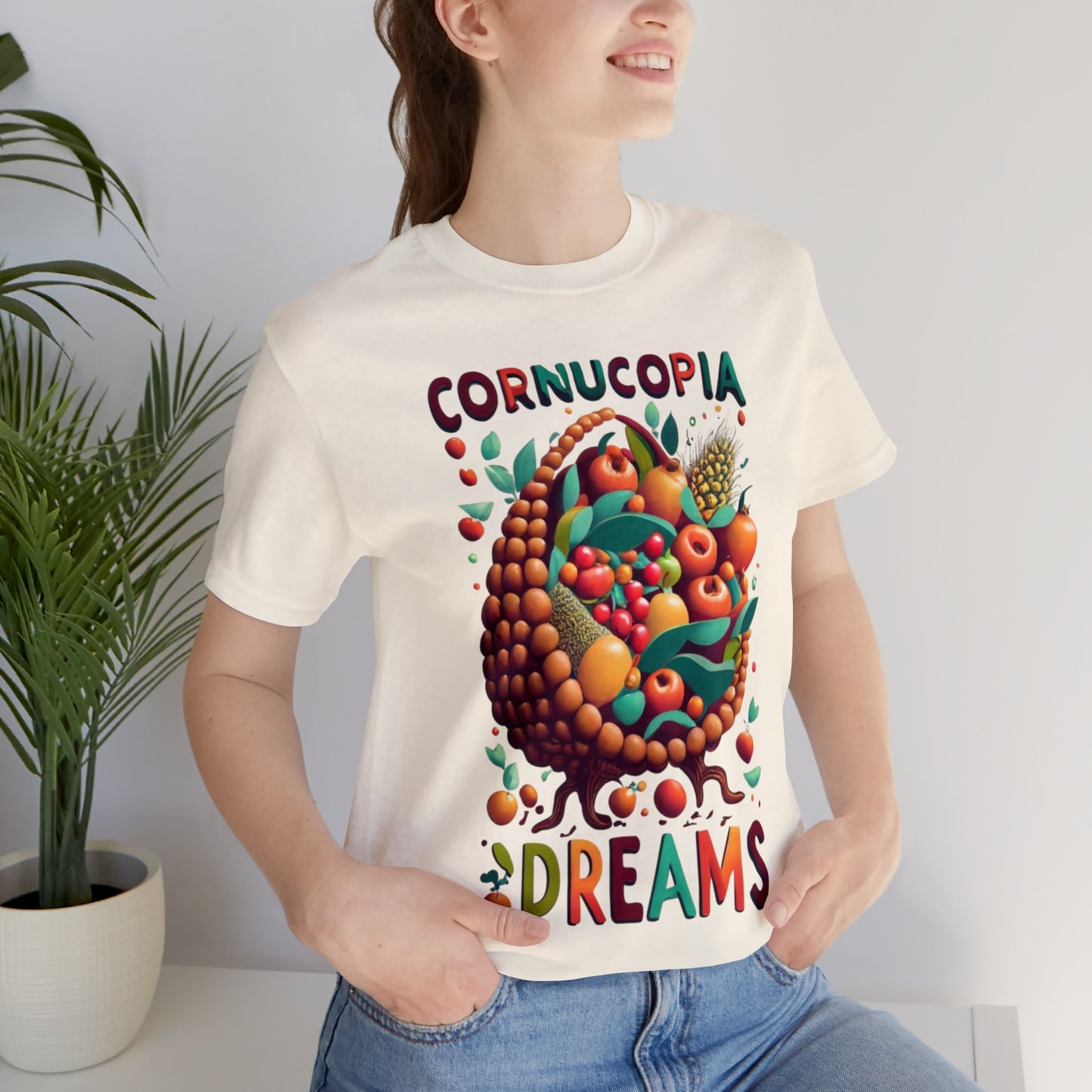 Cornucopia Dreams: Bounty of Fall Unisex Tee | Thanksgiving Abundance T-Shirts by Be Like No One (BLN1) - The Store