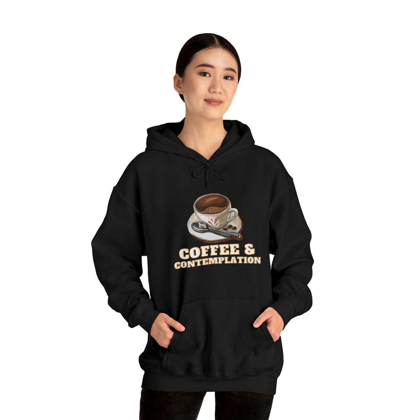 Caffeine Charm and Contemplation: Coffee & Contemplation Hoodie | Fuel for Thoughts Hoodies