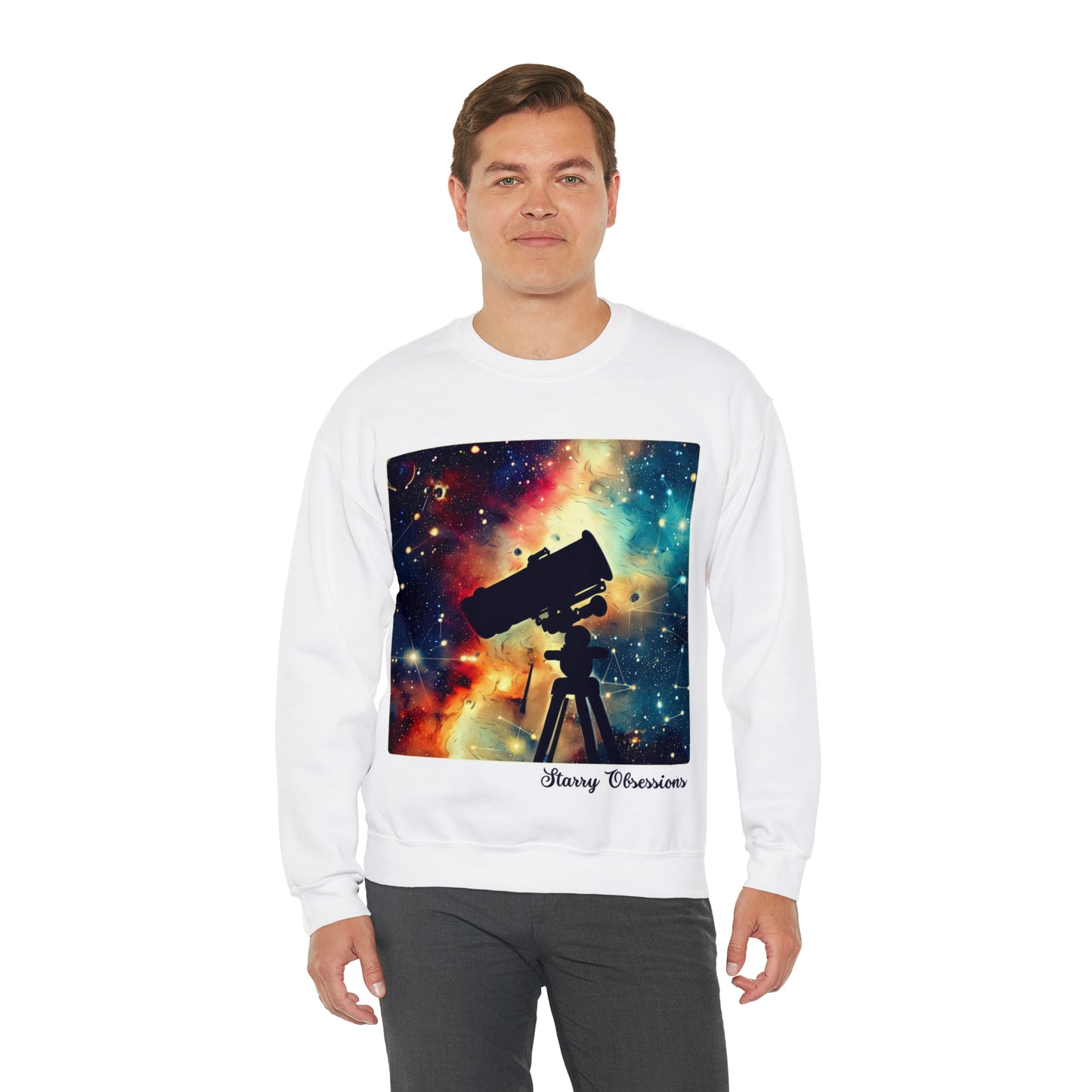 Starry Obsessions Sweatshirt | Astronomy Enthusiast Unisex Sweatshirt