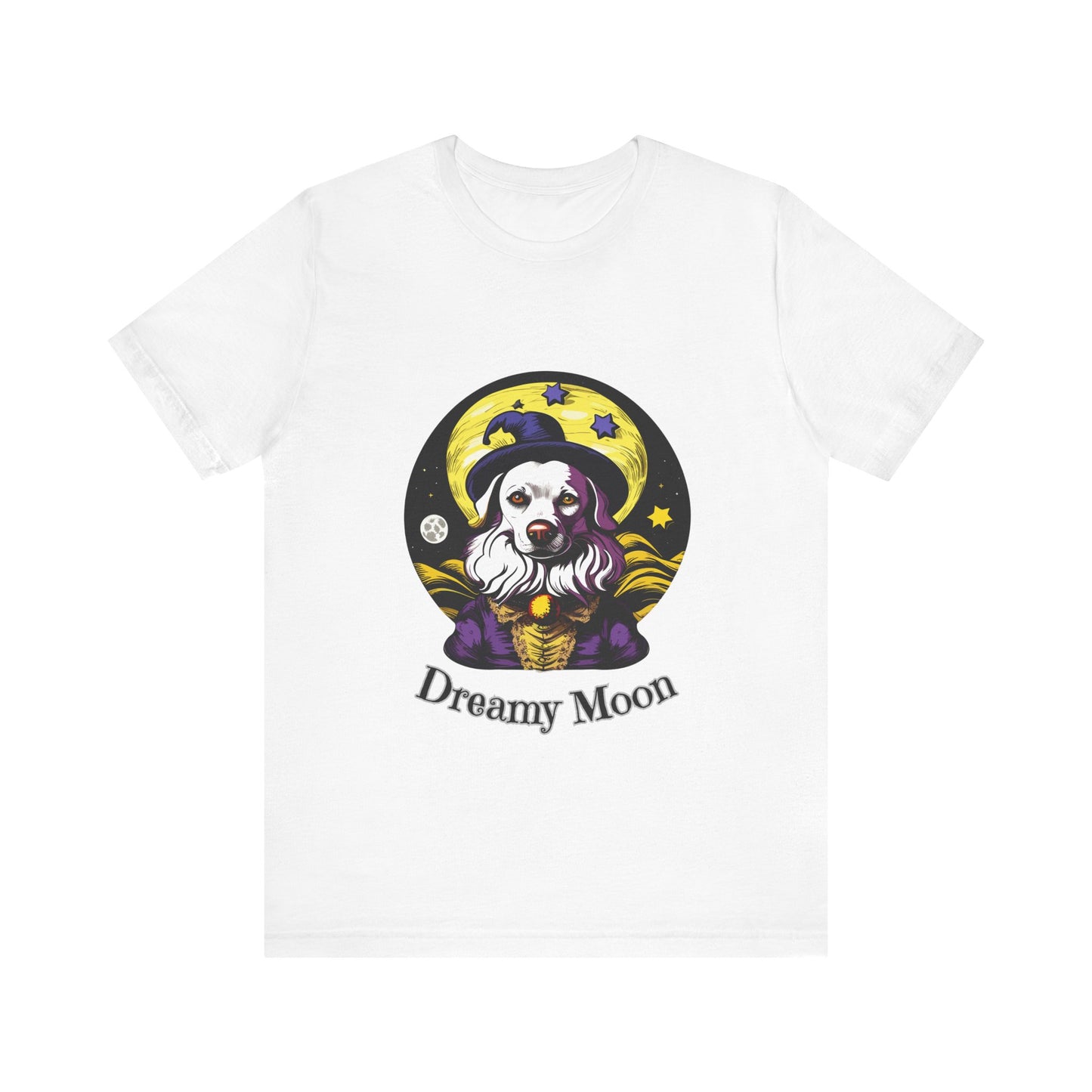 Surreal Full Moon: Dreamlike Starry Night T-Shirt | Halloween Vibes Tee