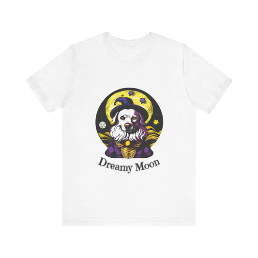 Surreal Full Moon: Dreamlike Starry Night T-Shirt | Halloween Vibes Tee