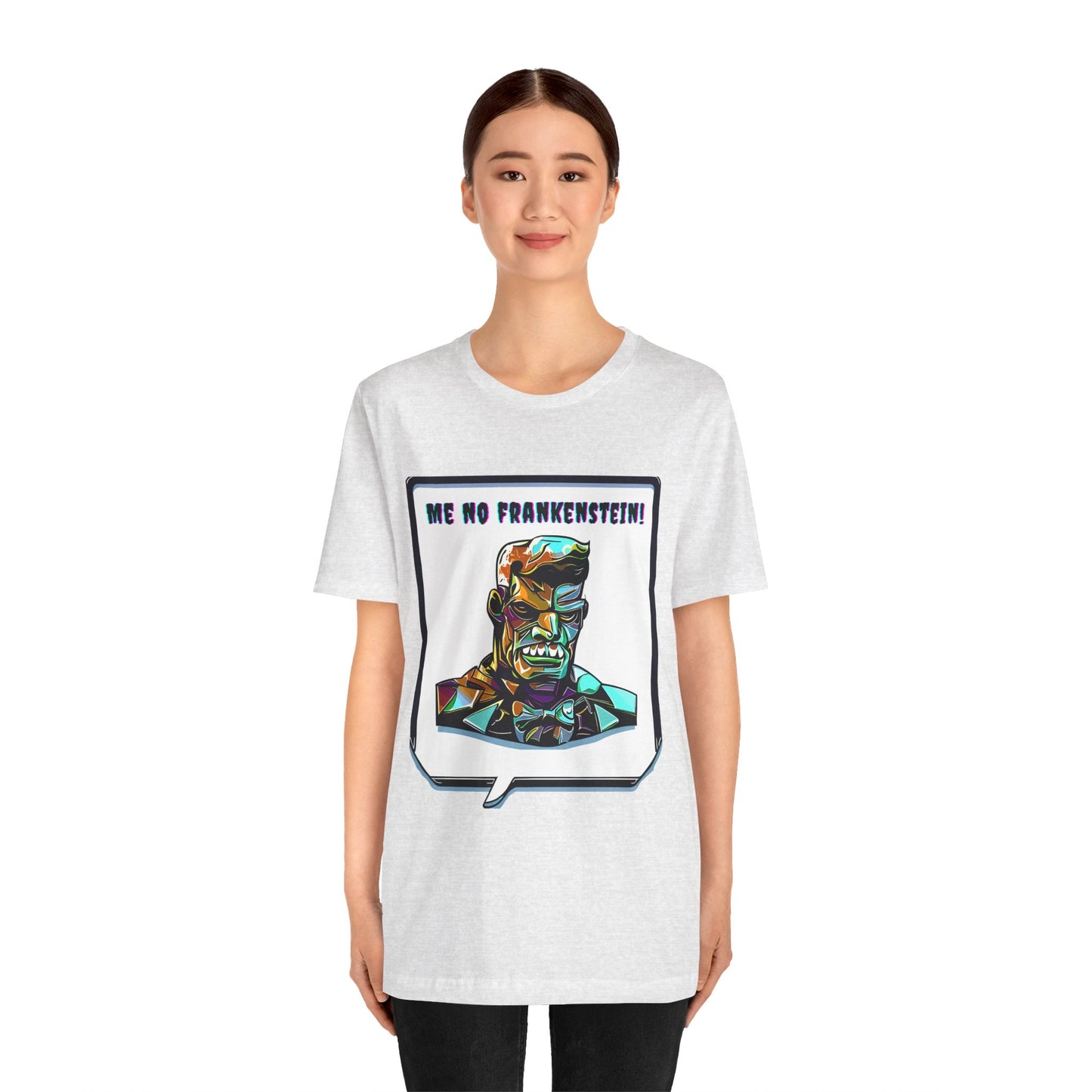 Enigmatic Frankenstein's Monster: Cubist Style T-Shirt | Halloween Vibes Tee