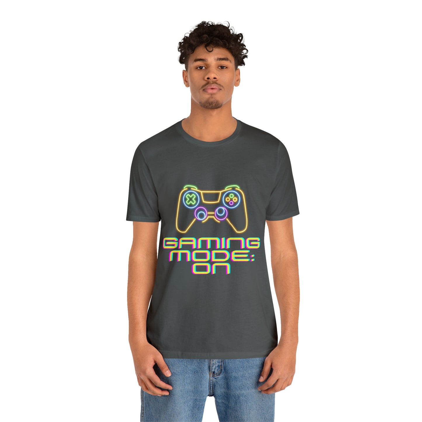 Pixel Power: Gaming Mode ON Unisex Tee with Controller Design | Level Up T-Shirts