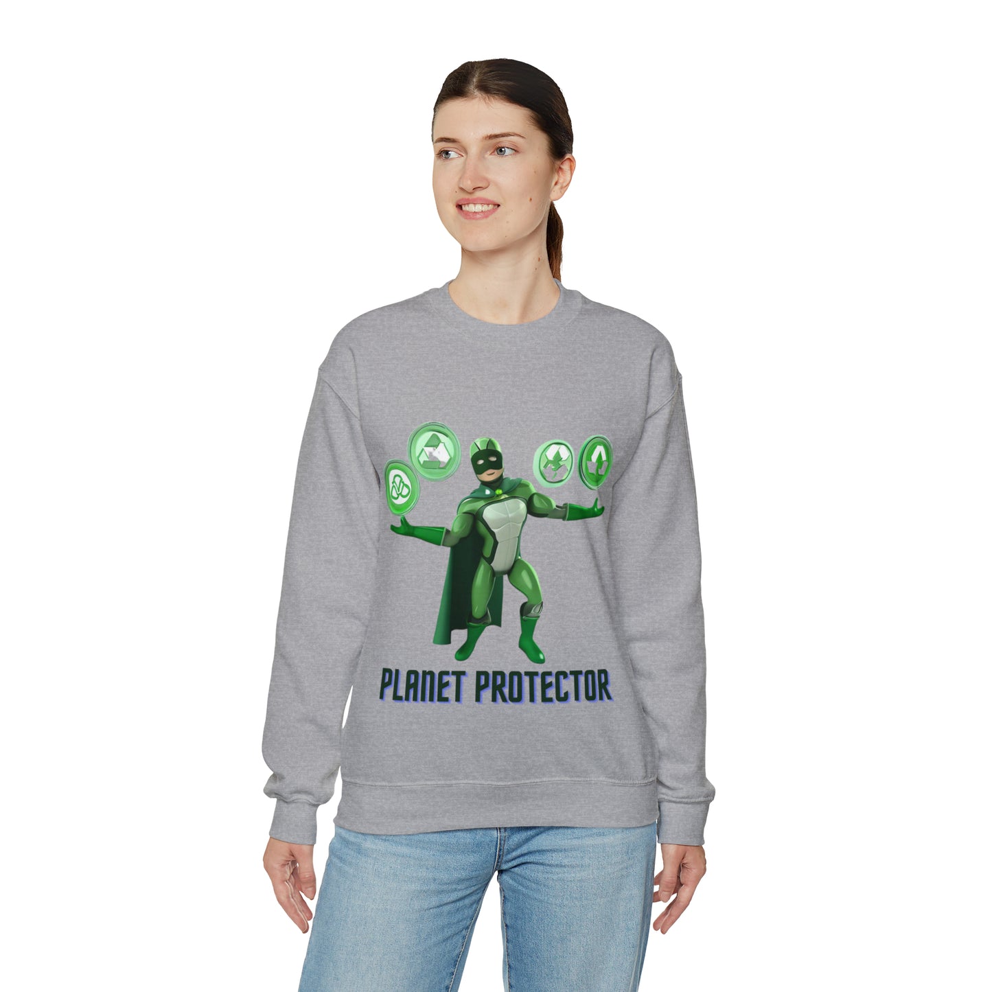 Earth's Guardian Sweatshirt | Sustainable Superhero Unisex Sweatshirt