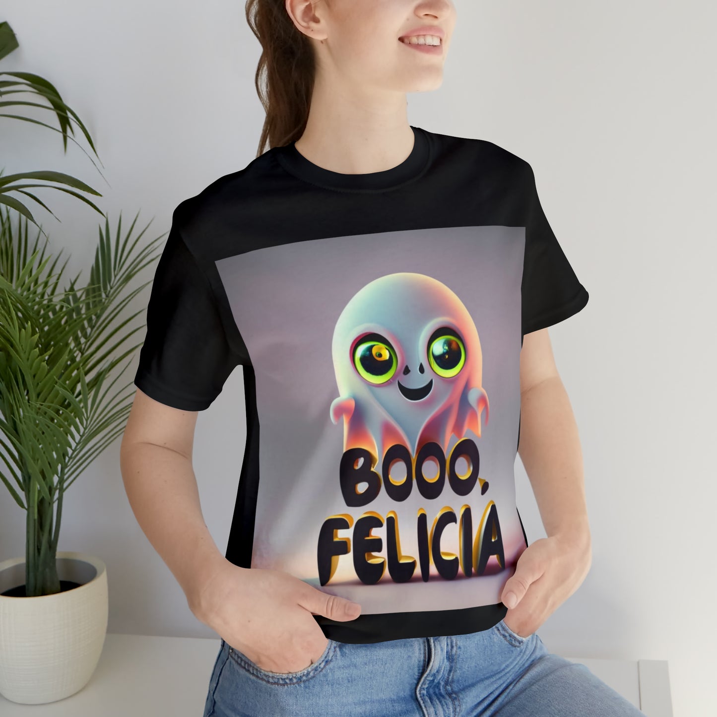 Boo Felicia Halloween T-shirt, Stylish Spooky Wear | Halloween Vibes Tee