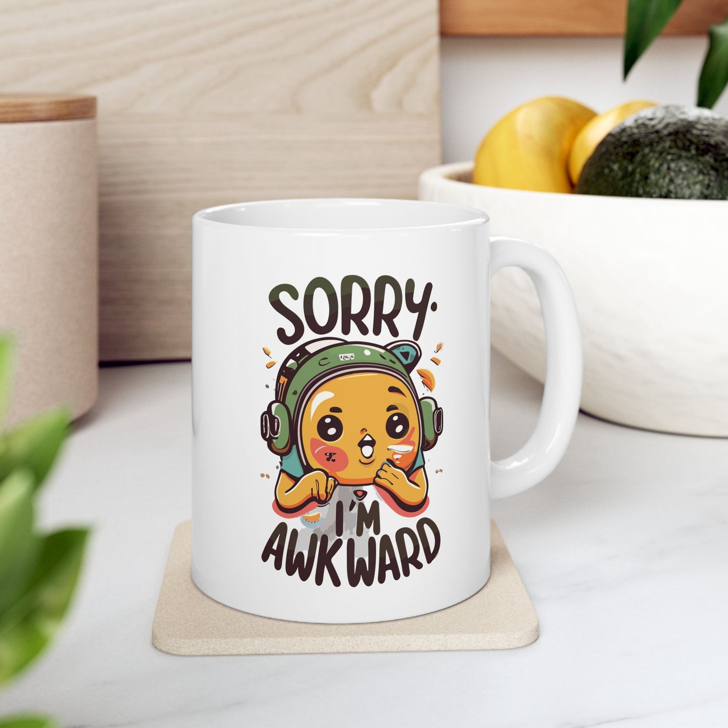 Sorry, I'M Awkward Mug, Be Like No One (BLN1) Mugs, Ceramic Mug 11oz