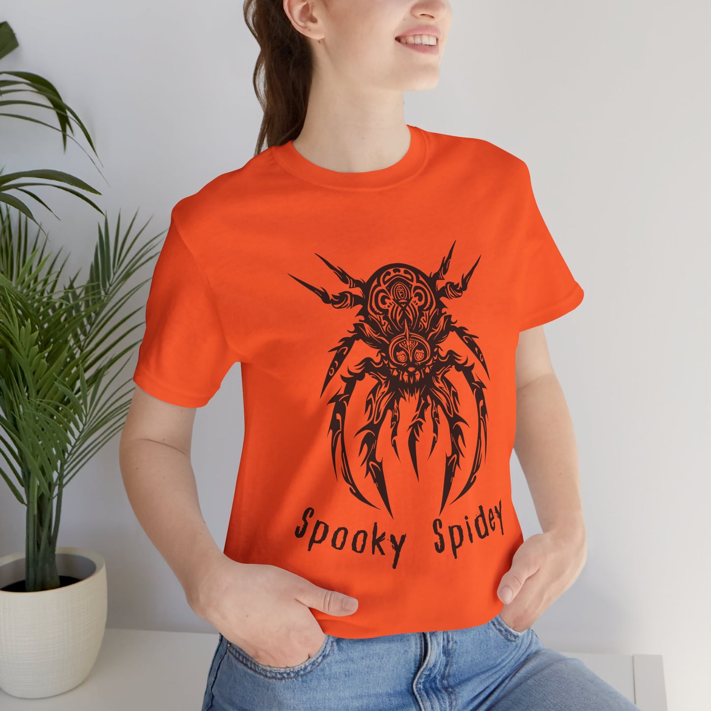 Foreboding Creepy Spider: Tribal Design T-Shirt | Halloween Vibes Tee