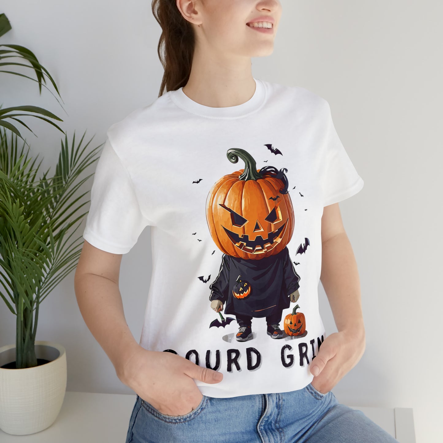 Playful Jack-o'-Lantern Watercolor: Softly Lit Halloween Tee | Halloween Vibes Tee