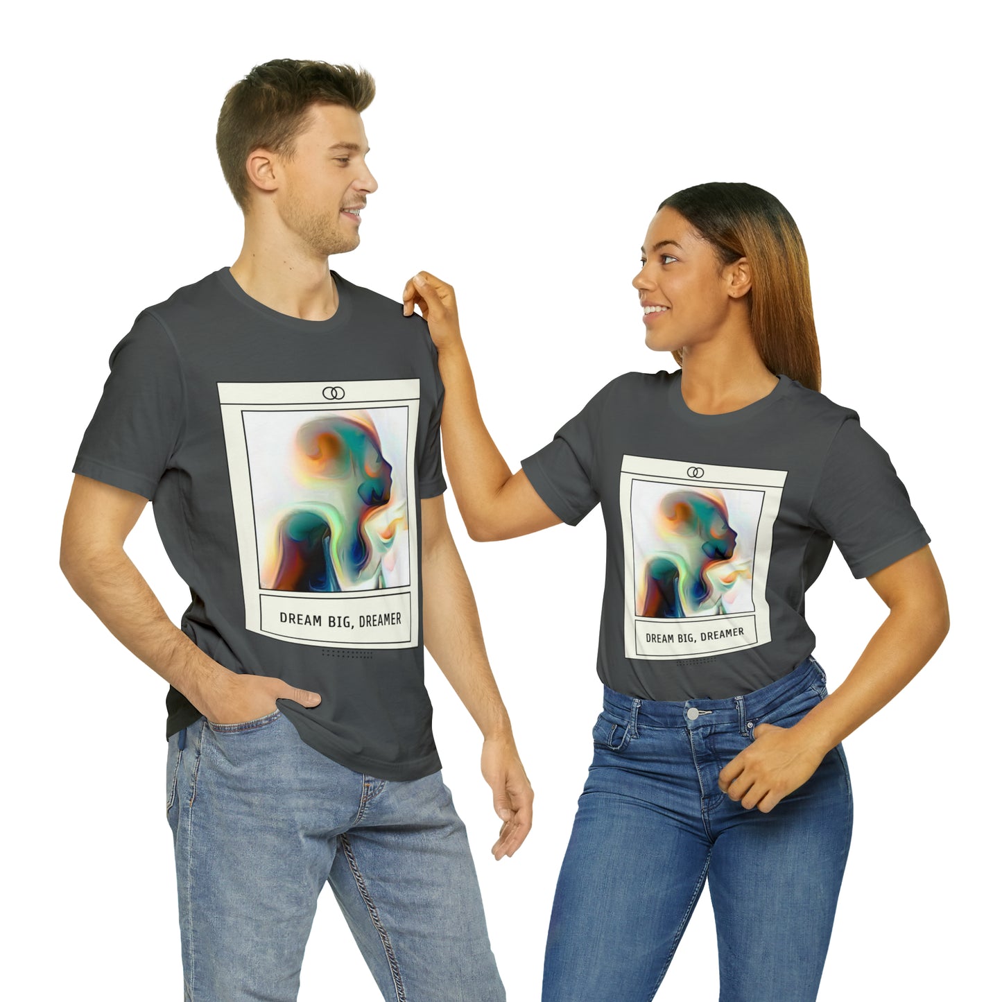 Vivid Reverie: Abstract Dreamer Unisex Tee with Vibrant Shapes | Artistic Vision T-Shirts