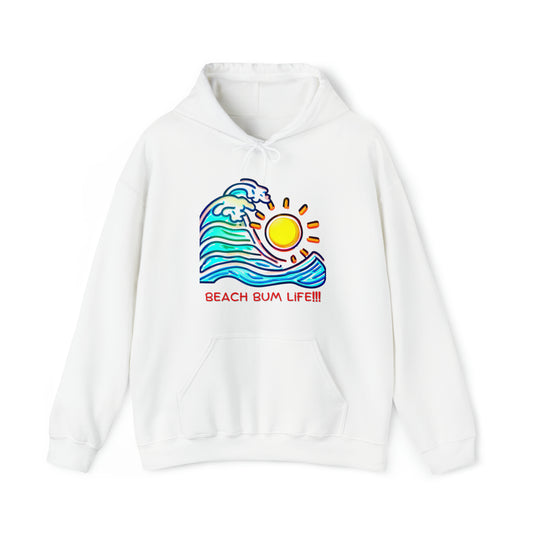 Seaside Serenity: Beach Bum Life Unisex Hoodie | Coastal Comfort Hoodies