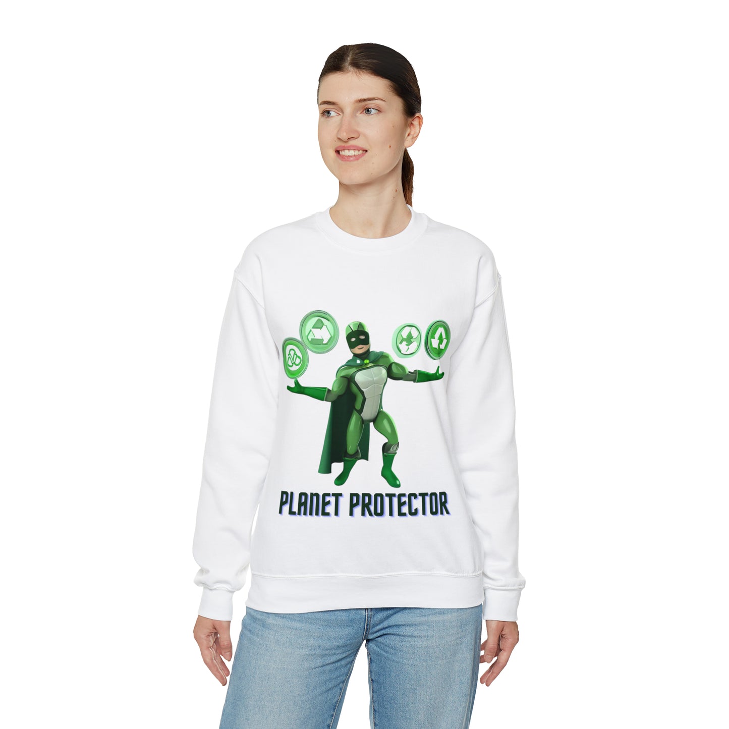 Earth's Guardian Sweatshirt | Sustainable Superhero Unisex Sweatshirt